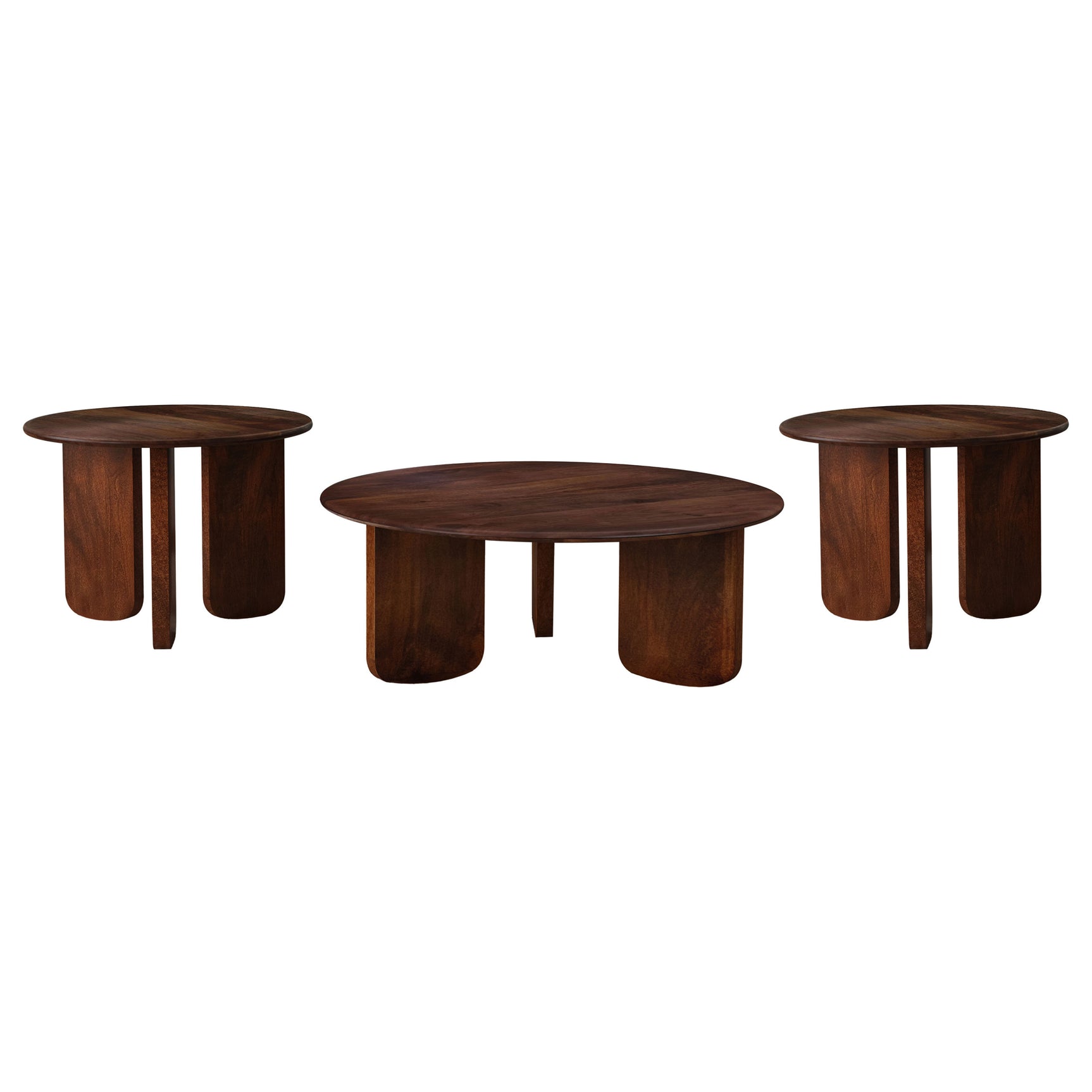 Dale 3-piece Solid Wood Coffee and End Table Set Brown - Tampa Furniture Outlet