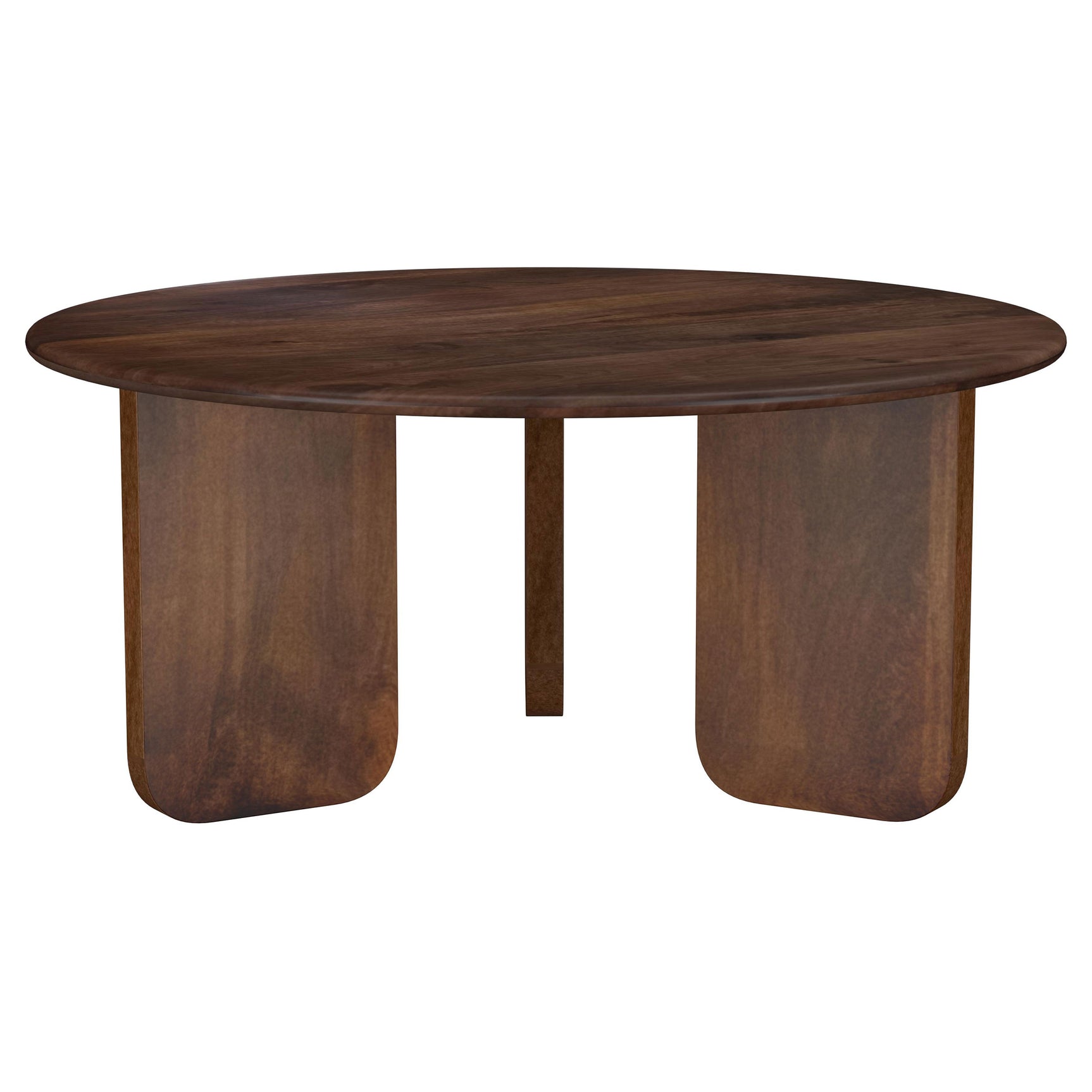Tampa Furniture Outlet - Coaster - Dale Round Solid Mango Wood Coffee Table Brown - 721998