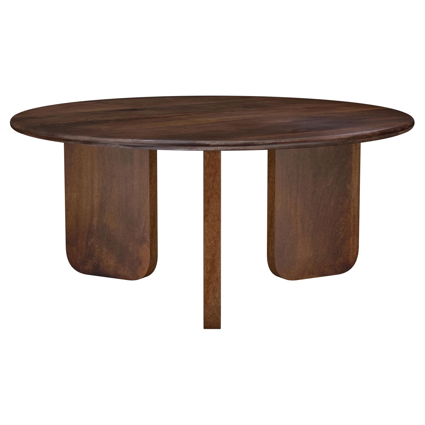 Dale Round Solid Mango Wood Coffee Table Brown - Tampa Furniture Outlet