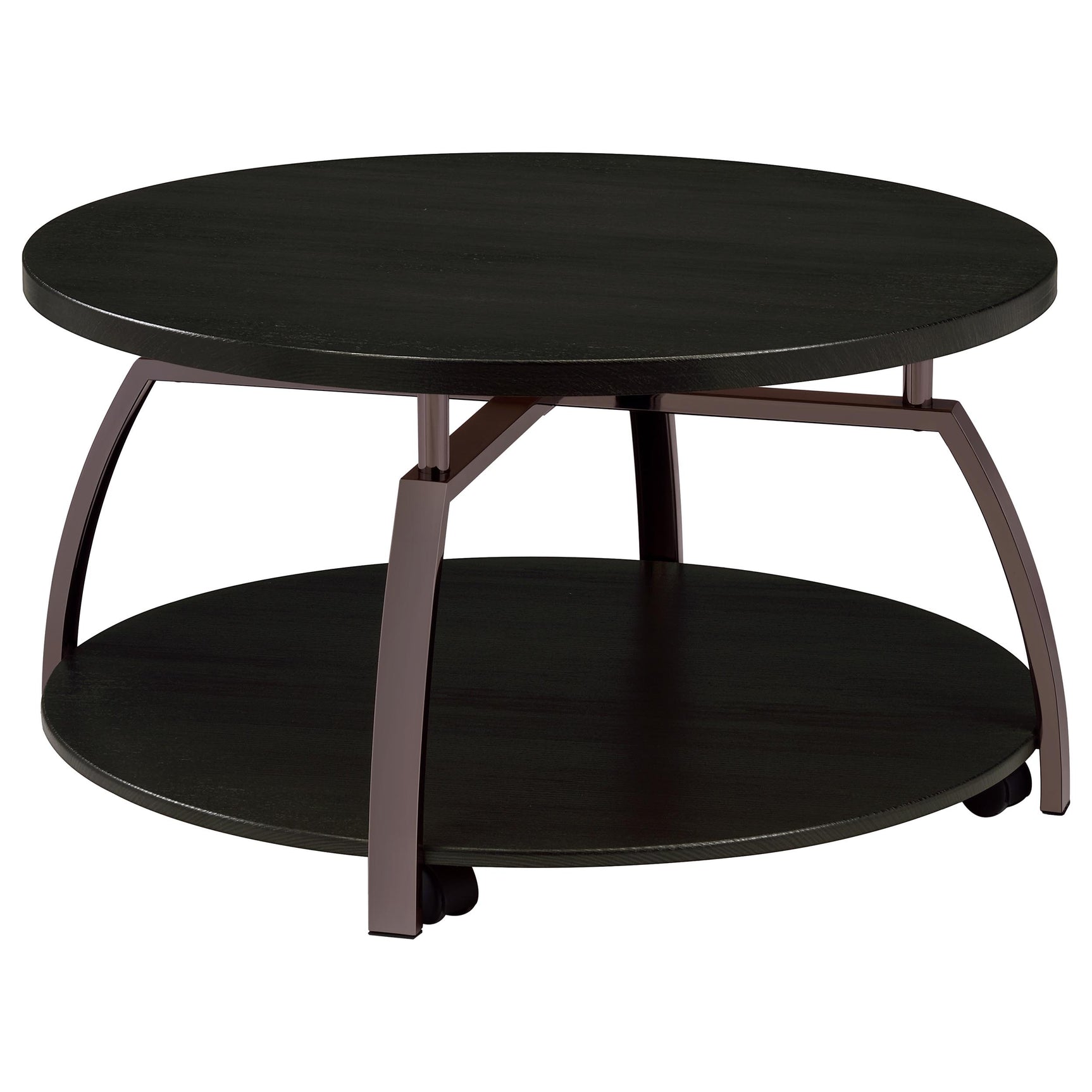 Dacre 3-piece Round Coffee and End Table Set Dark Charcoal - Tampa Furniture Outlet