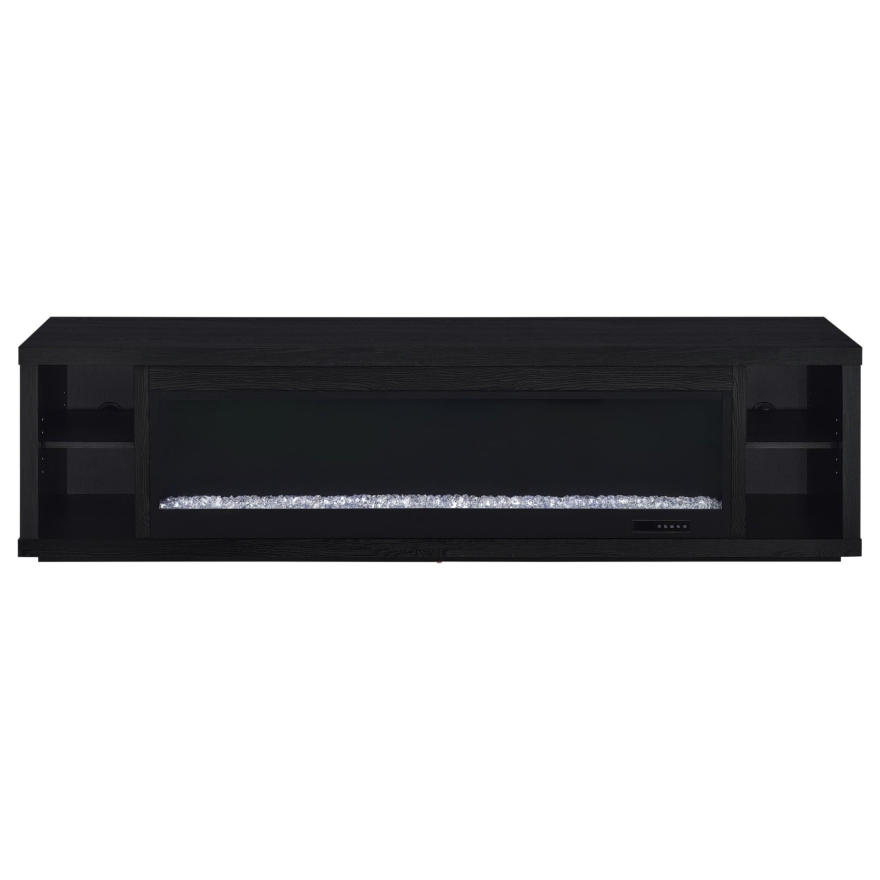 Deiter 79-inch TV Stand Fireplace Media Console Black