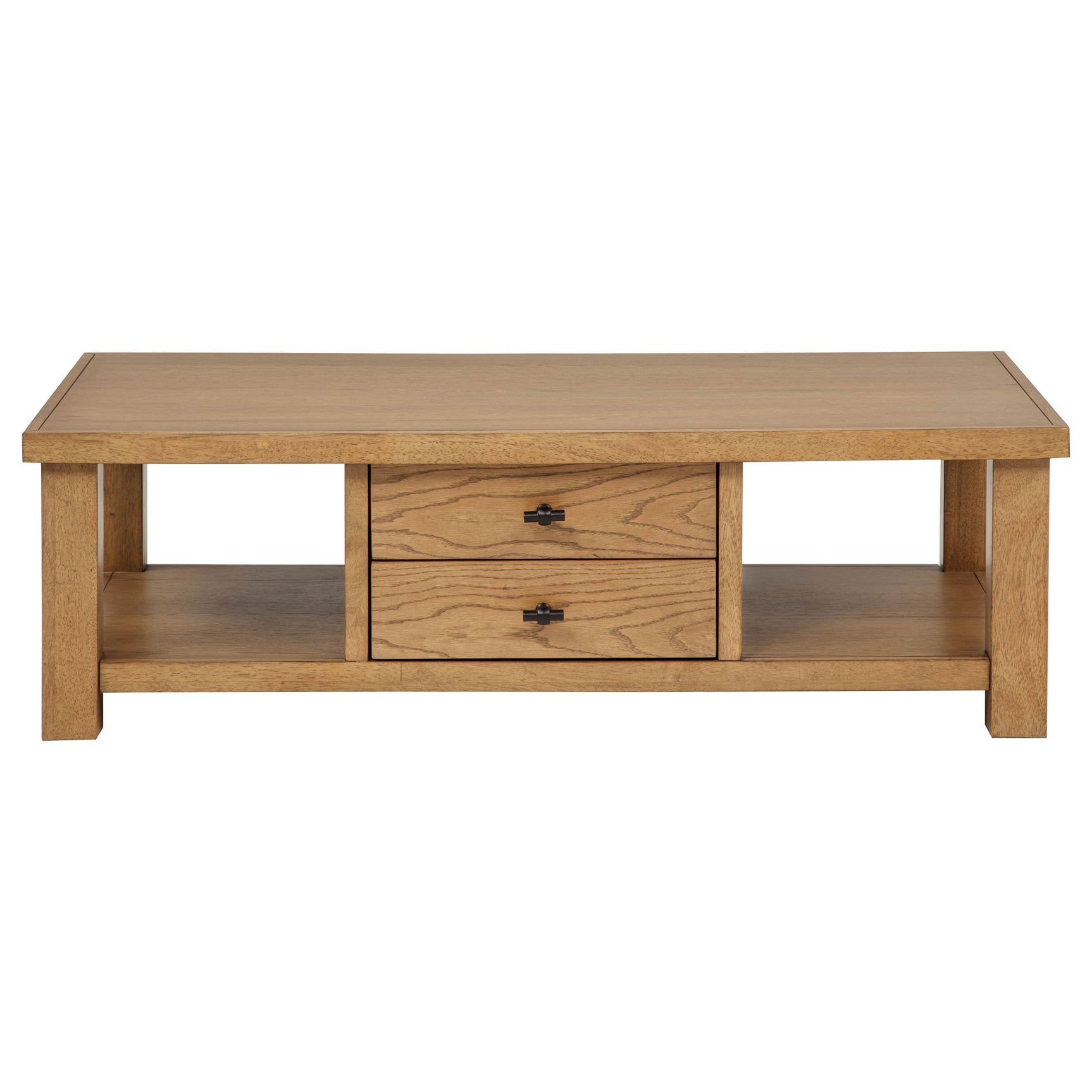 Beasley 3-Piece Wood Coffee Table Set Golden Oak