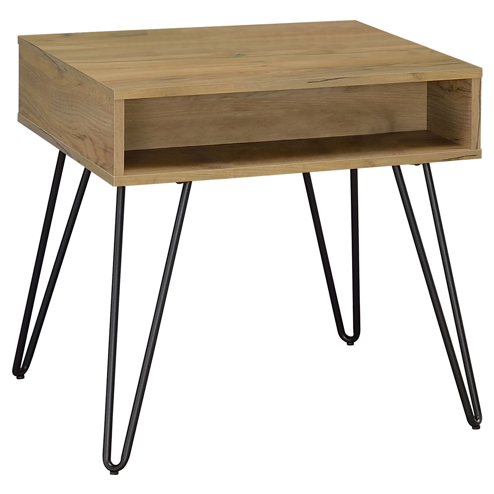 Tampa Furniture Outlet - Coaster - Fanning Engineered Wood Side End Table Golden Oak - 723367