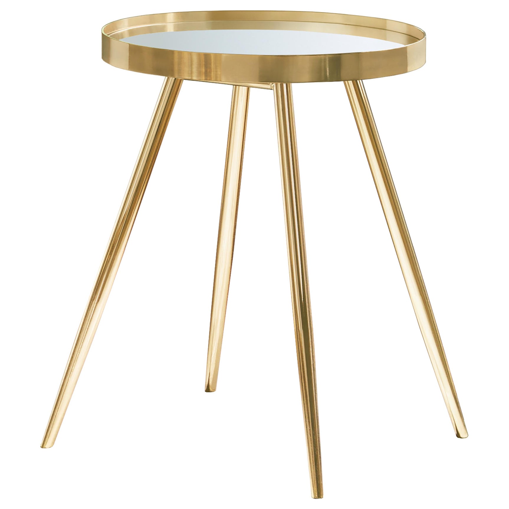 Kaelyn 4-piece Round Coffee and End Table Set Gold