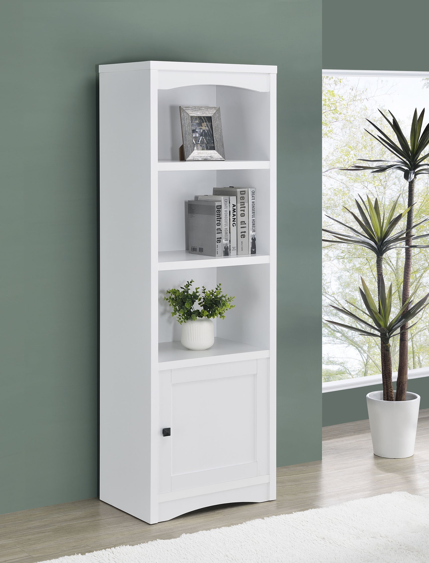 Laughlin 3-piece Entertainment Center TV Stand White - Tampa Furniture Outlet