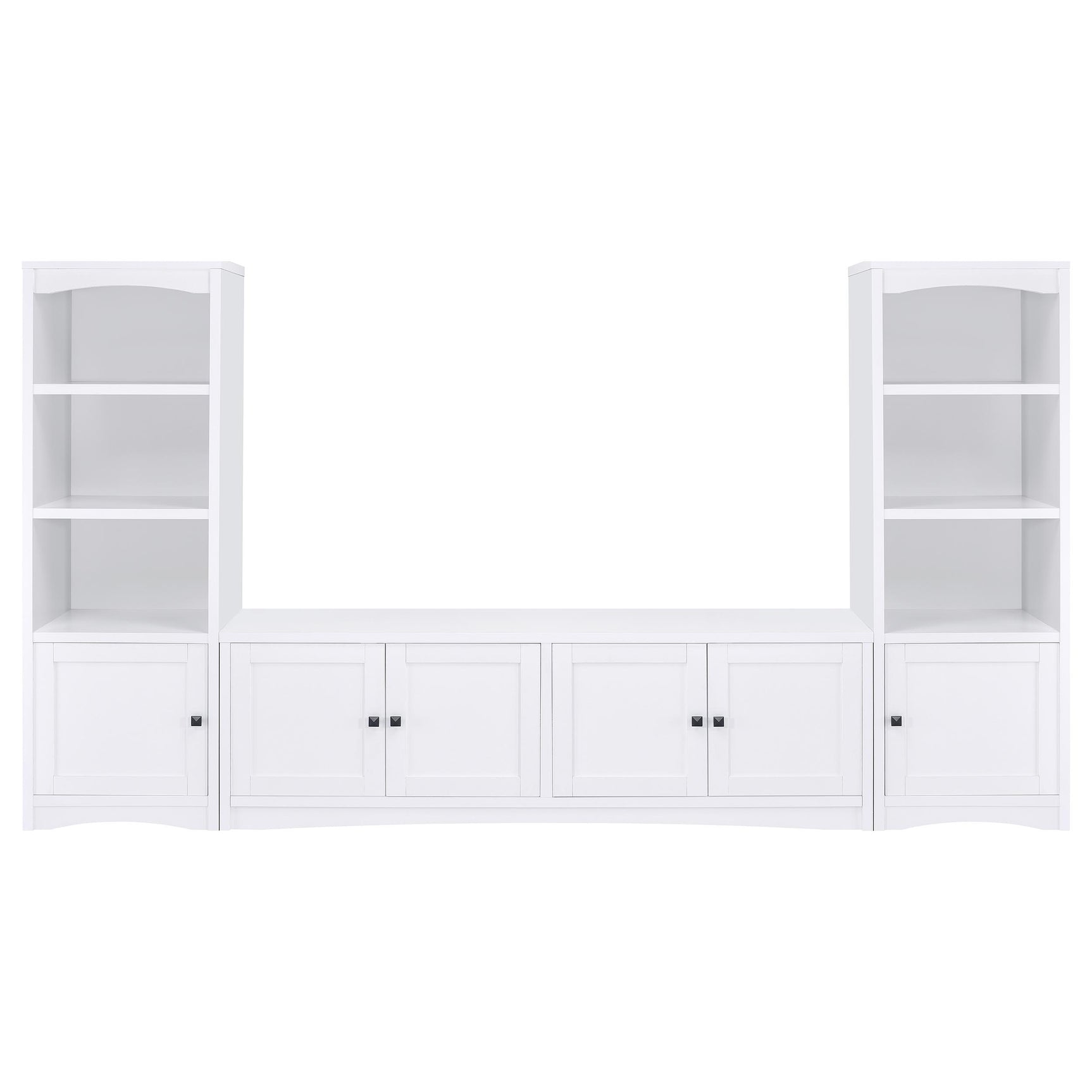 Laughlin 3-piece Entertainment Center TV Stand White - Tampa Furniture Outlet