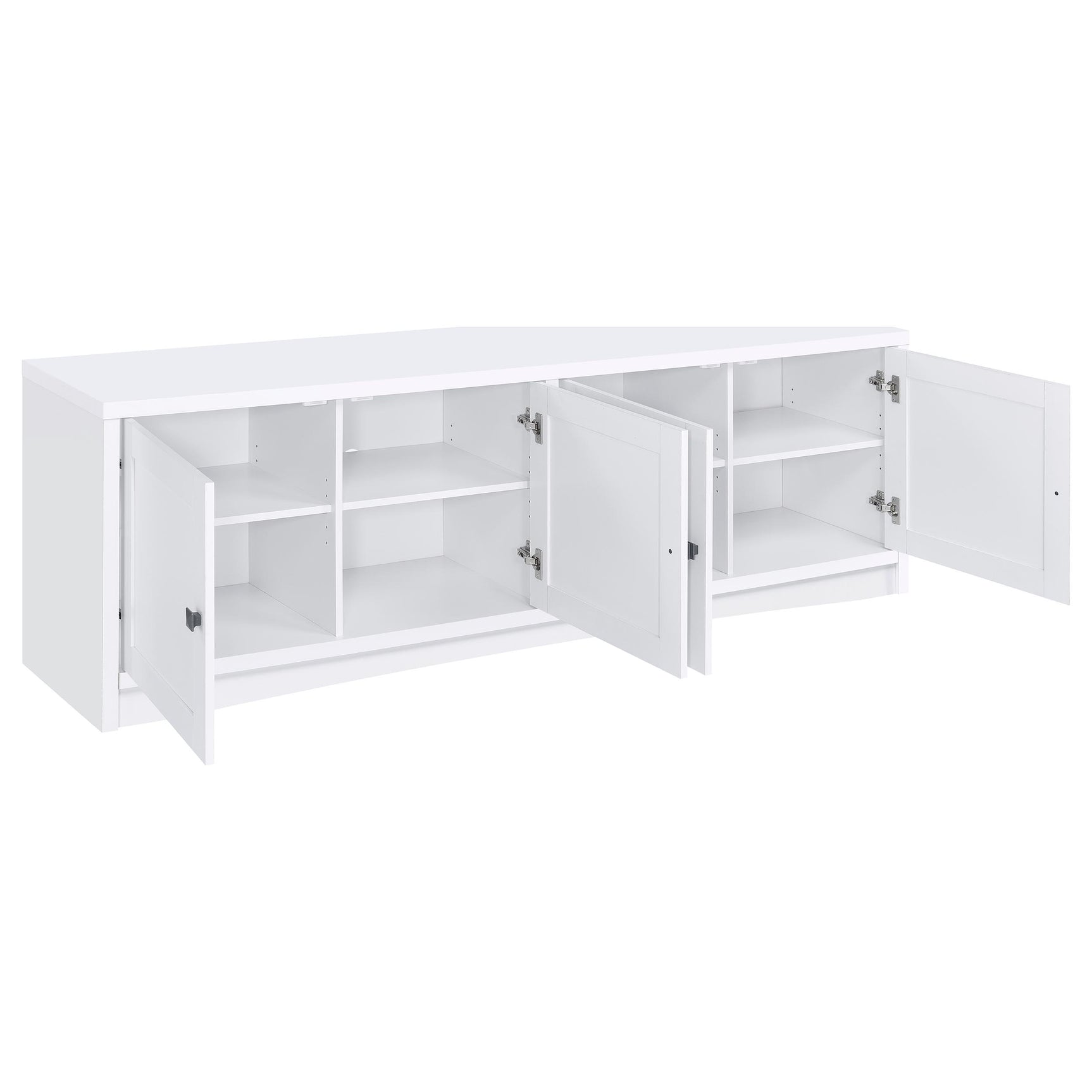 Laughlin 3-piece Entertainment Center TV Stand White - Tampa Furniture Outlet