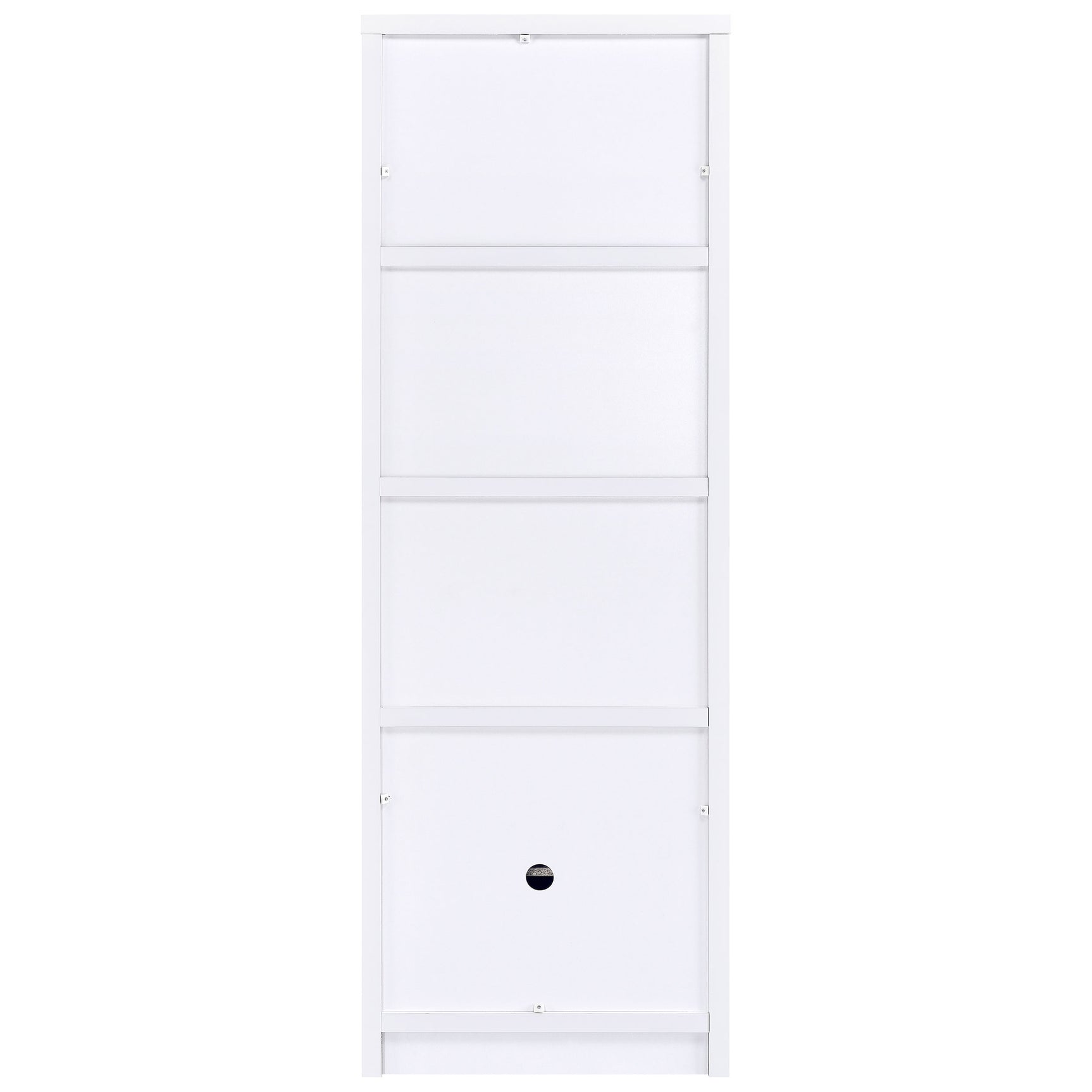 Laughlin 4-shelf Engineered Wood Media Tower White