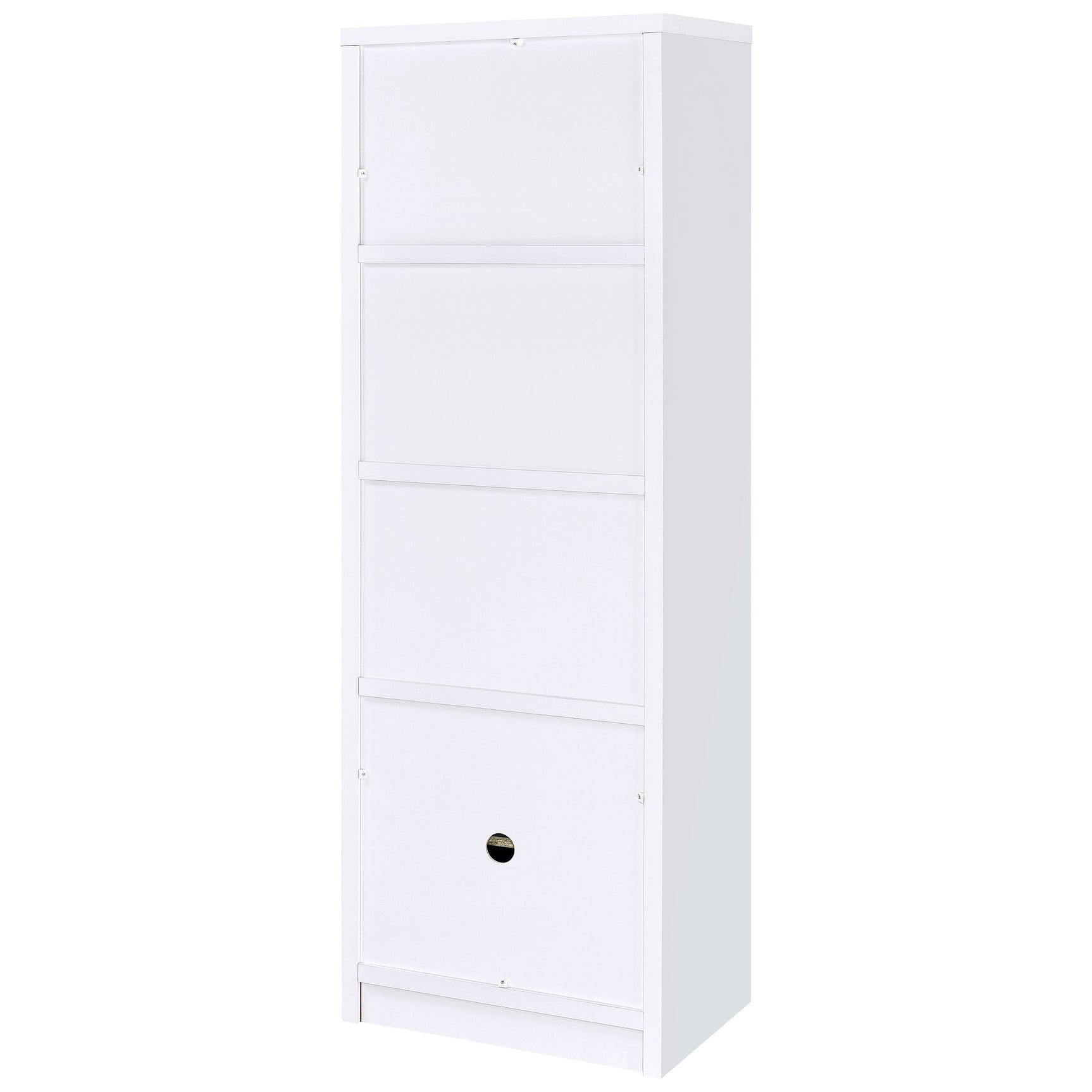 Laughlin 4-shelf Engineered Wood Media Tower White