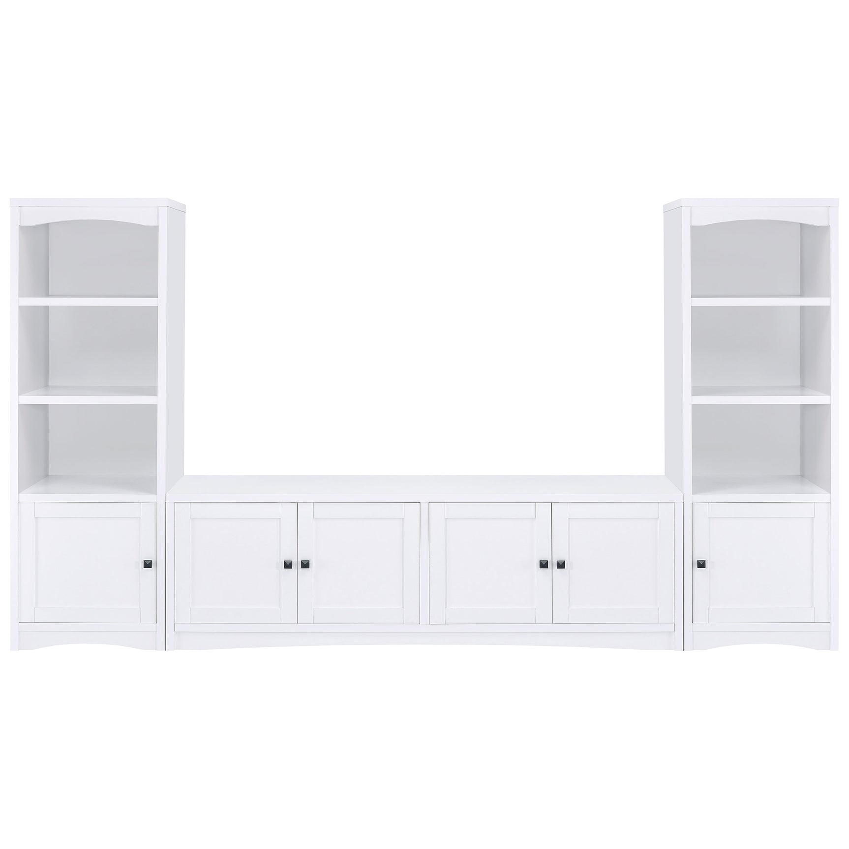 Laughlin 4-shelf Engineered Wood Media Tower White
