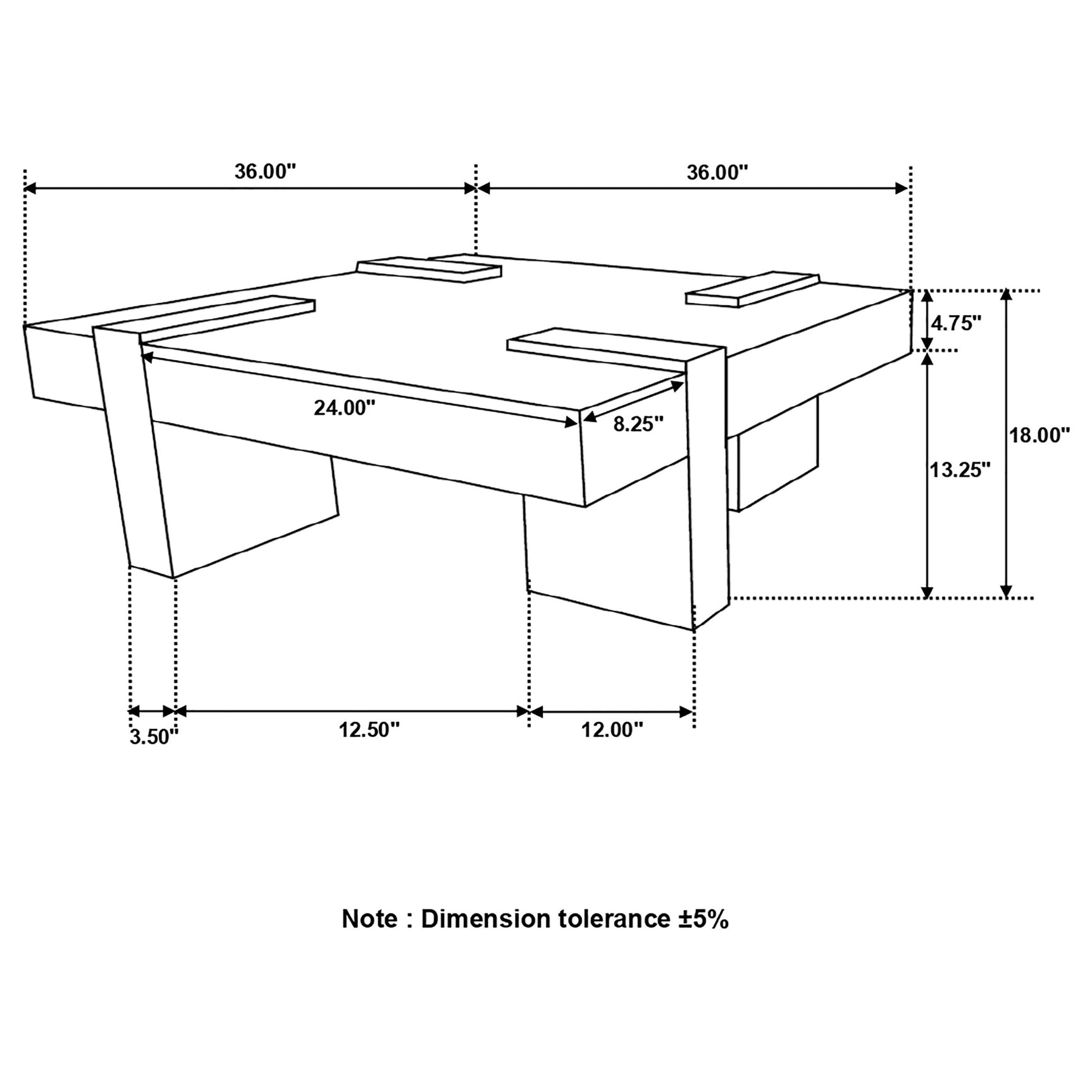 Samira Square Solid Wood Coffee Table Natural Sheesham - Tampa Furniture Outlet