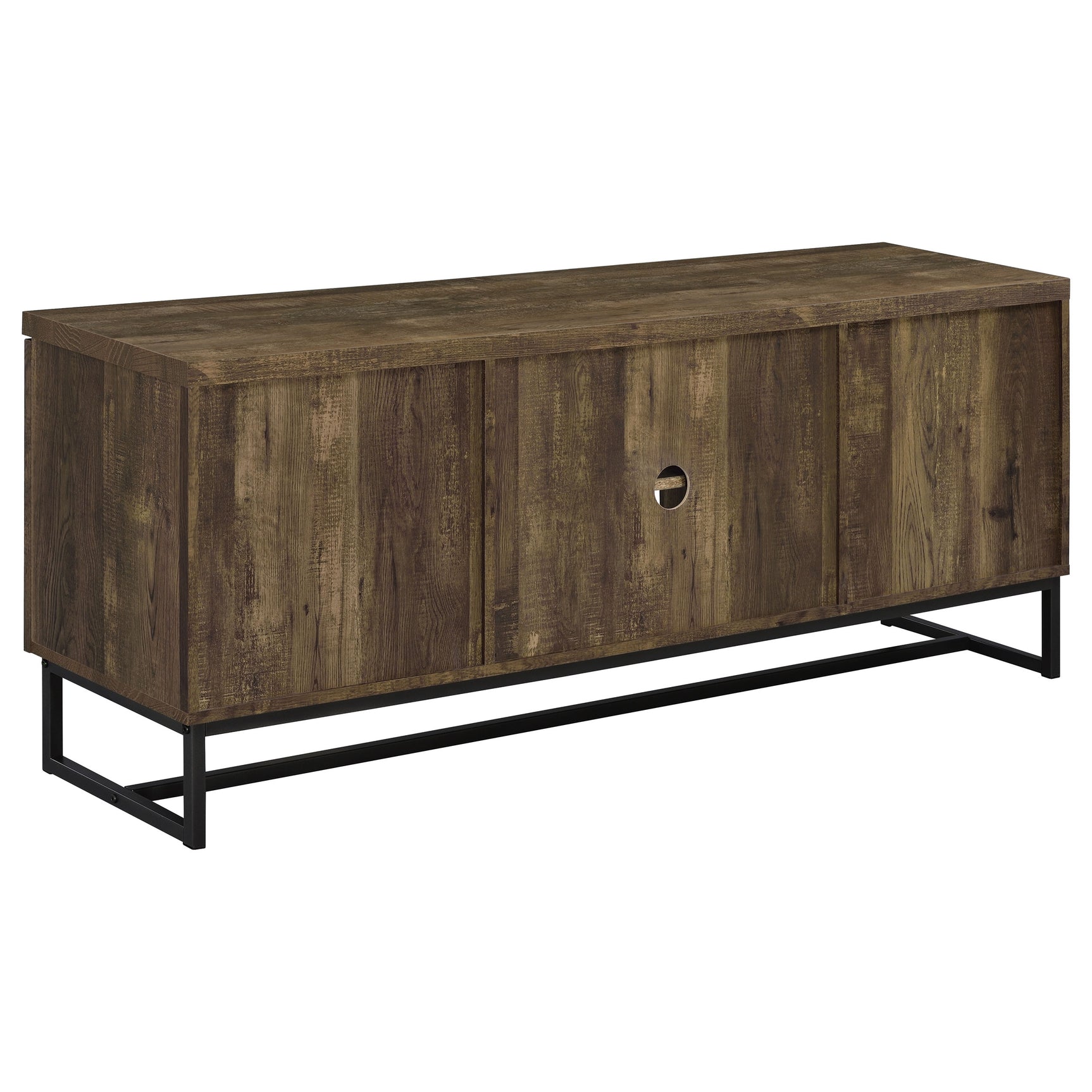 Myles 2-door Engineered Wood 60-inch TV Stand Rustic Oak - Tampa Furniture Outlet