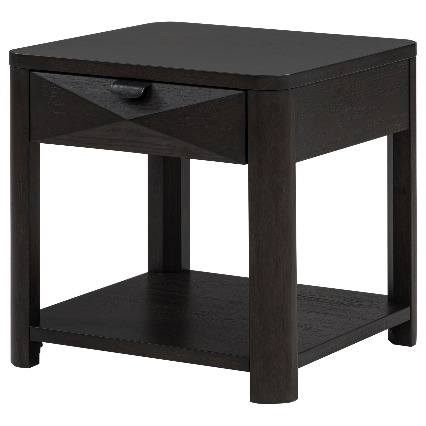 Marcelo Wood End Table with Drawer and Shelf Coffee