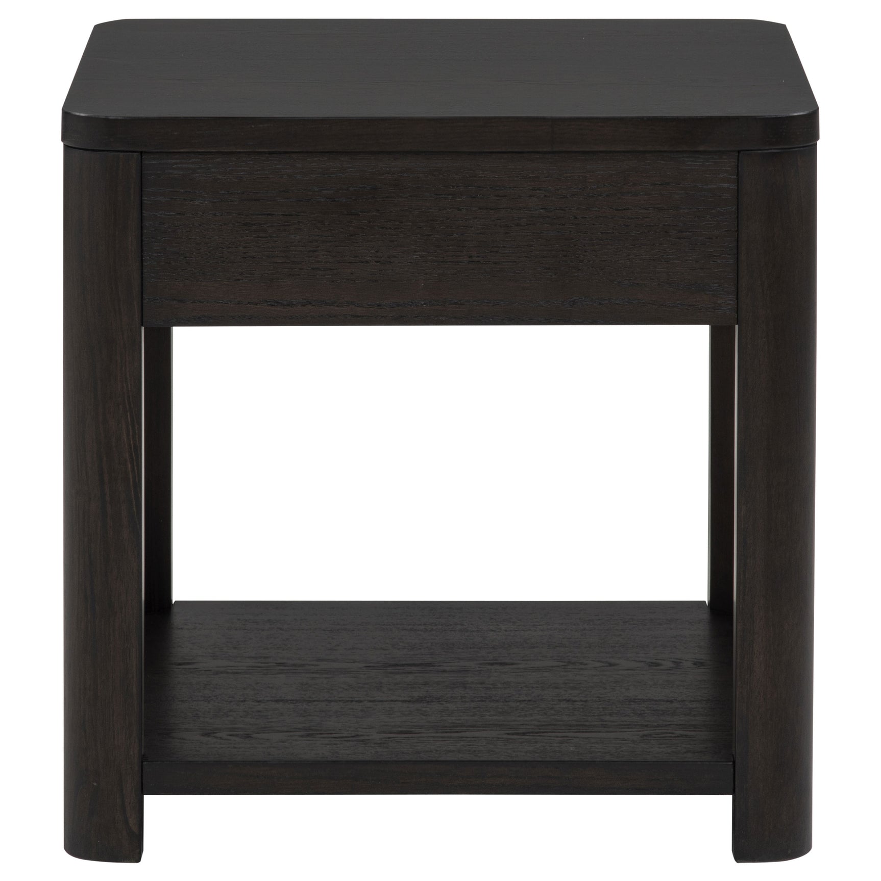 Marcelo Wood End Table with Drawer and Shelf Coffee