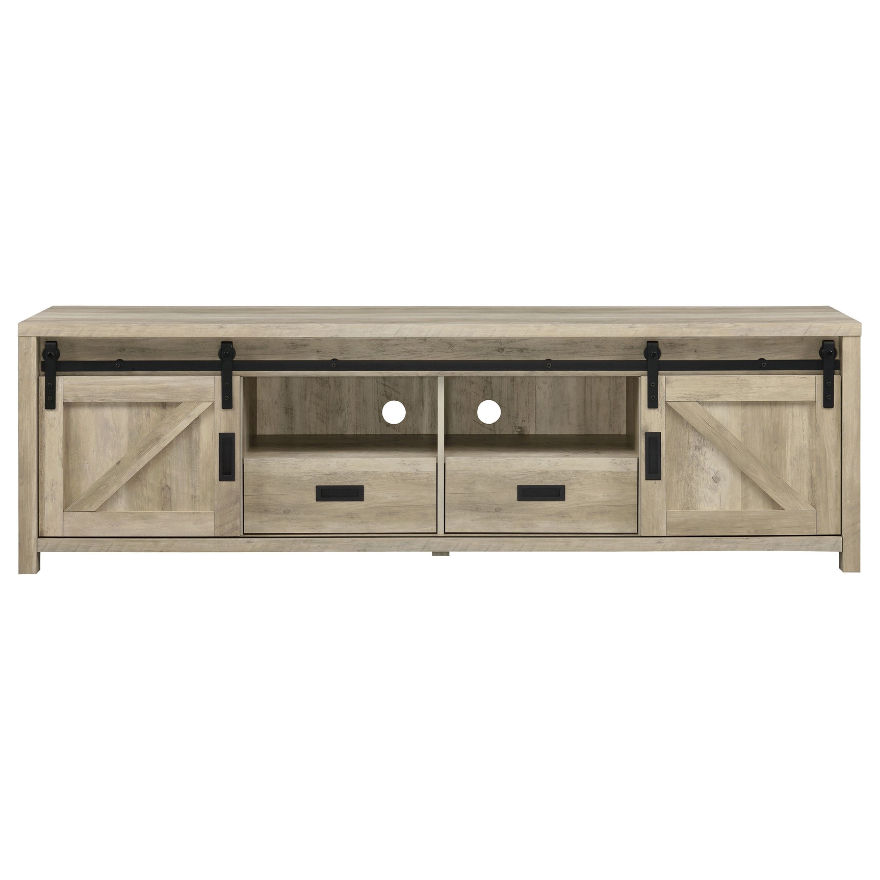 Madra 2-door Engineered Wood 79-inch TV Stand Distressed Pine - Tampa Furniture Outlet
