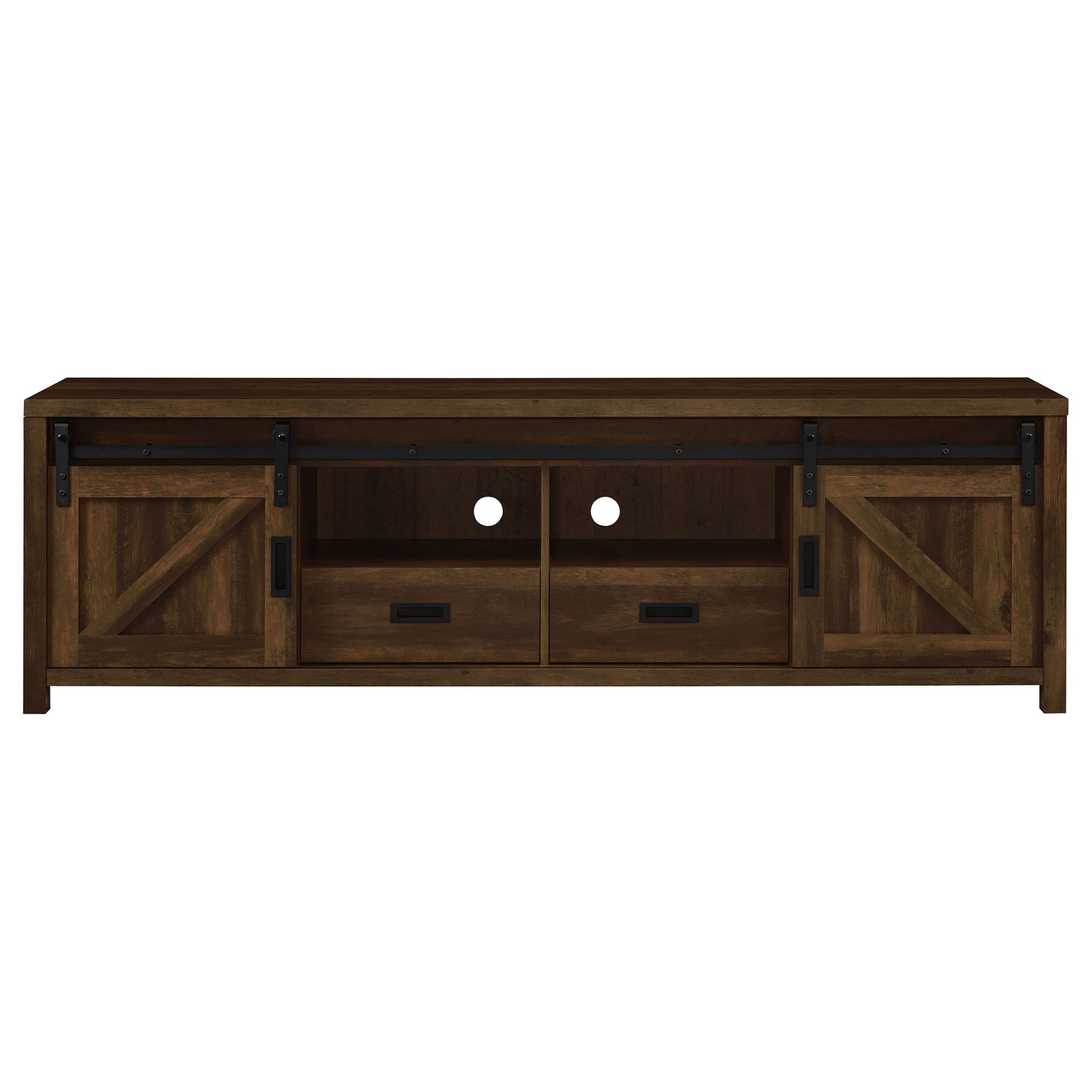 Madra 2-door Engineered Wood 79-inch TV Stand Dark Pine - Tampa Furniture Outlet