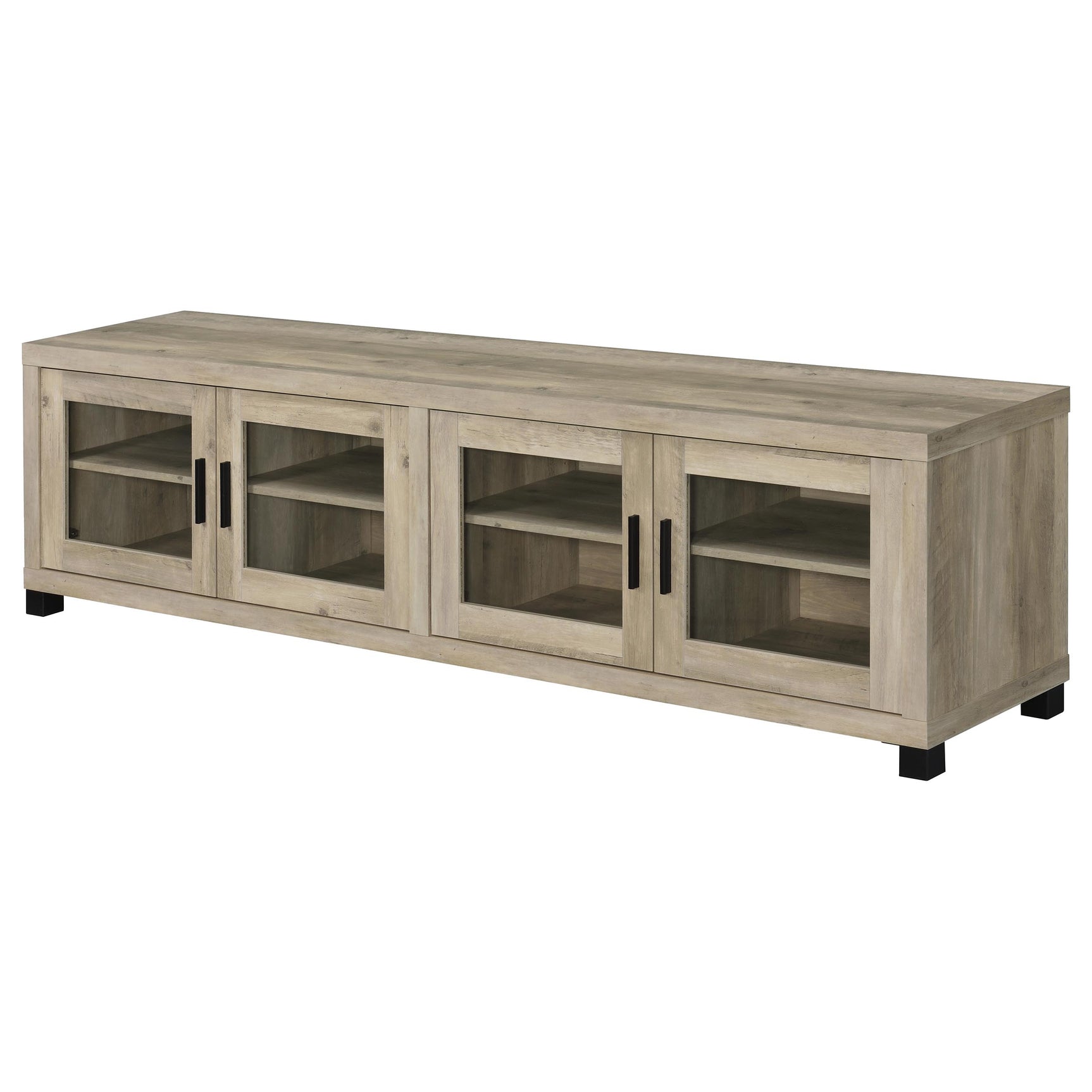 Sachin 3-piece 79-inch TV Entertainment Center Antique Pine - Tampa Furniture Outlet