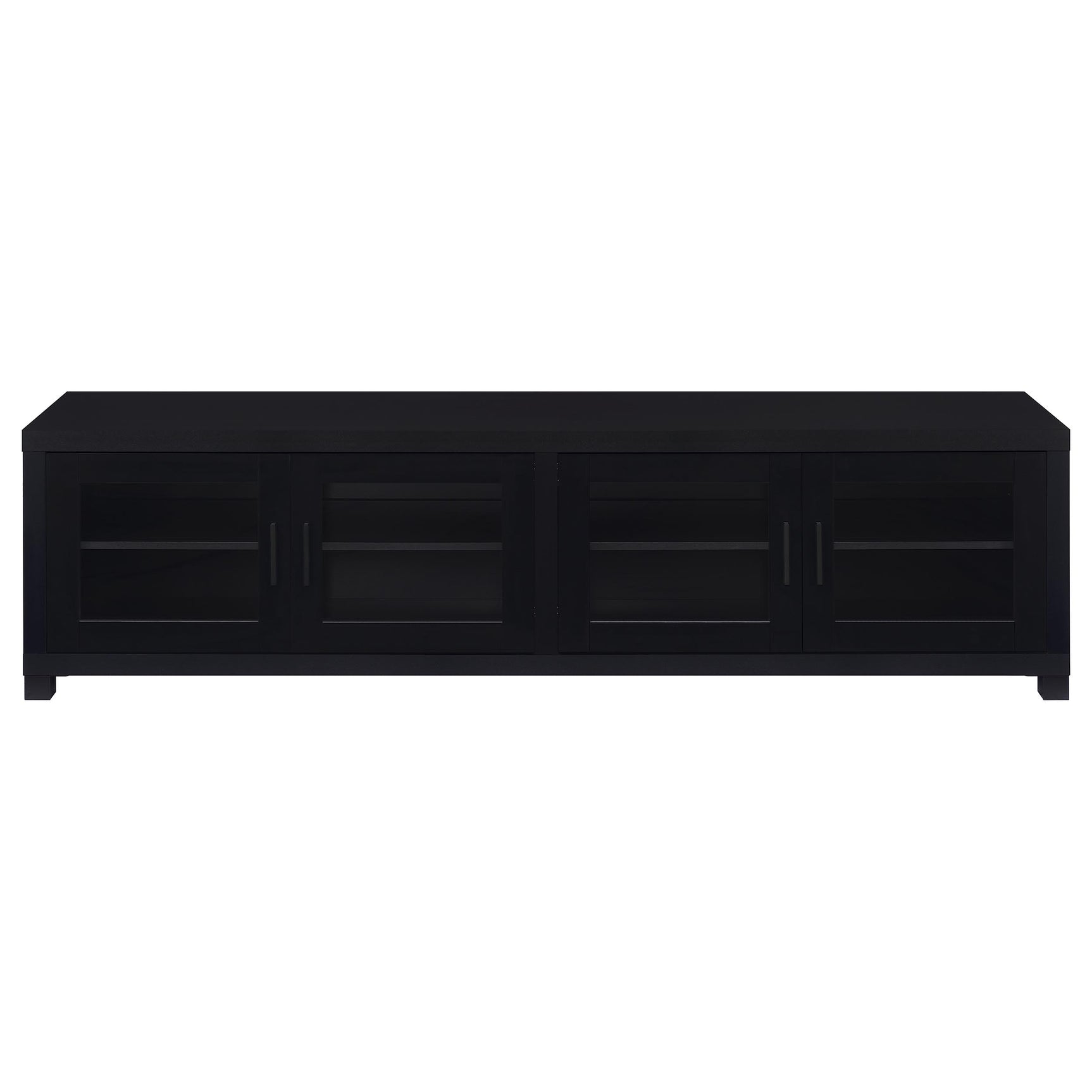 Jupiter 4-door Engineered Wood 79-inch TV Stand Black - Tampa Furniture Outlet