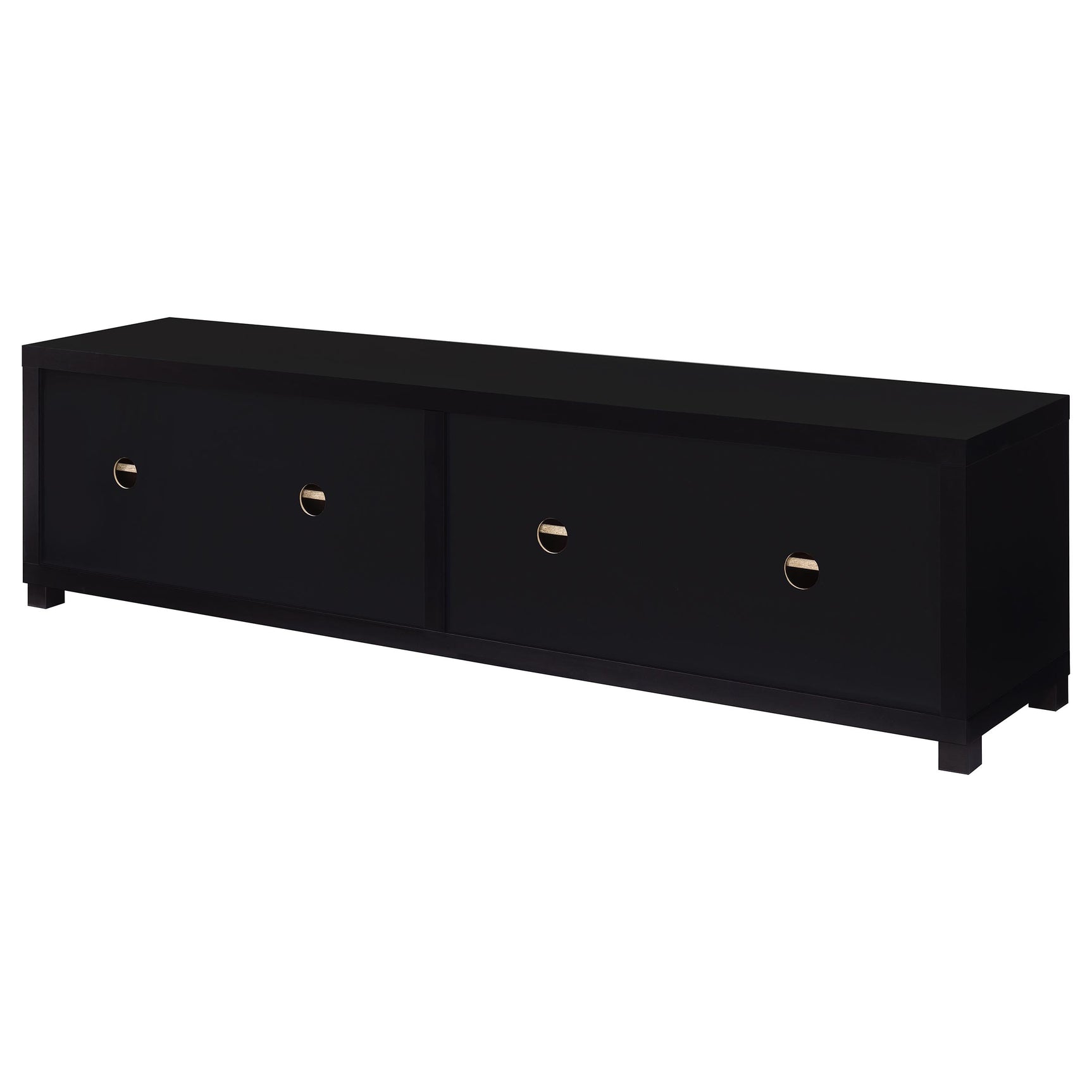 Jupiter 4-door Engineered Wood 79-inch TV Stand Black - Tampa Furniture Outlet