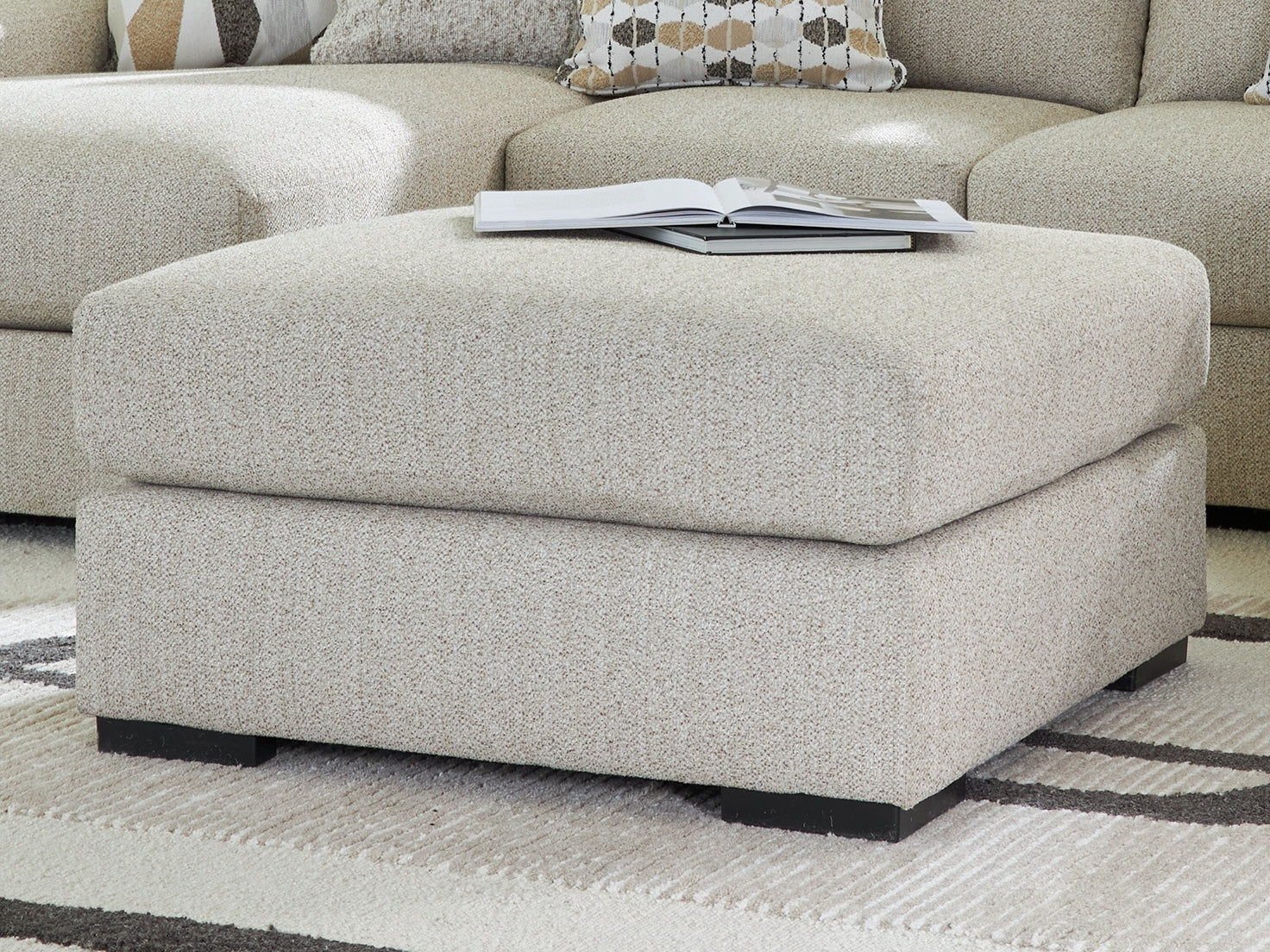 Tampa Furniture Outlet - Ashley Furniture - Laurelgrove Living Room - Oversized Accent Ottoman / Pebble - 7510508