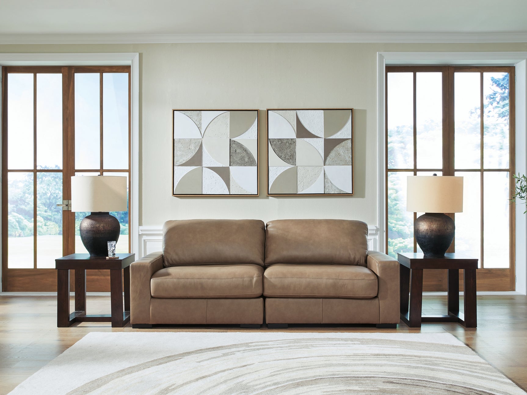Tampa Furniture Outlet - Ashley Furniture - Veronella Sectional - RAF 2-Piece Sectional Sofa / Sahara - 76106S1