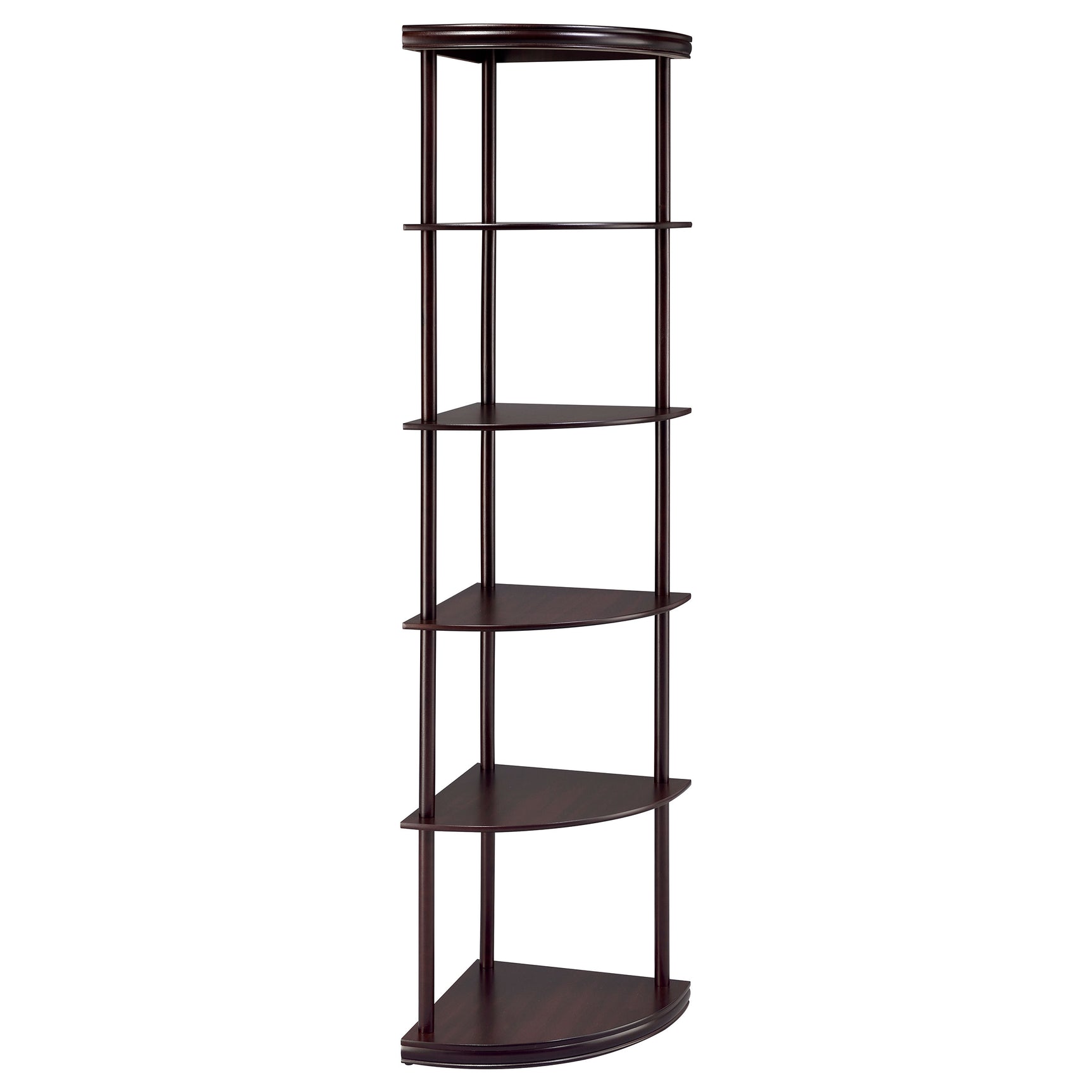 Tampa Furniture Outlet - Coaster - Bonwick 72-inch 5-shelf Corner Bookshelf Cappuccino - 800279