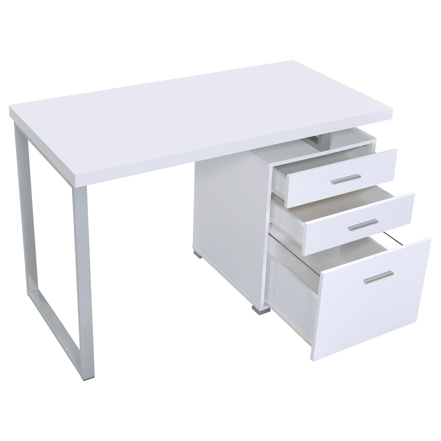 Brennan 47-inch 3-drawer Office Computer Desk White - Tampa Furniture Outlet