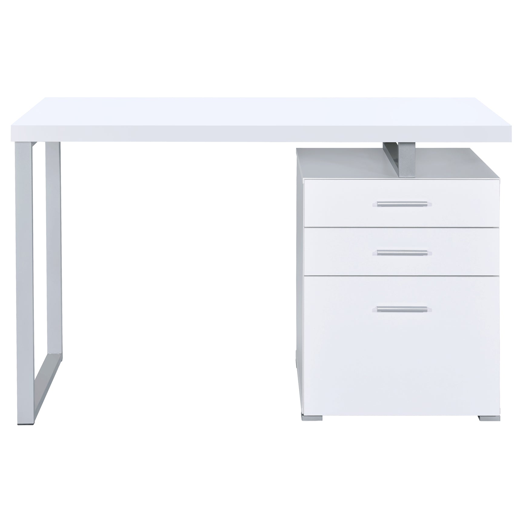 Brennan 47-inch 3-drawer Office Computer Desk White - Tampa Furniture Outlet