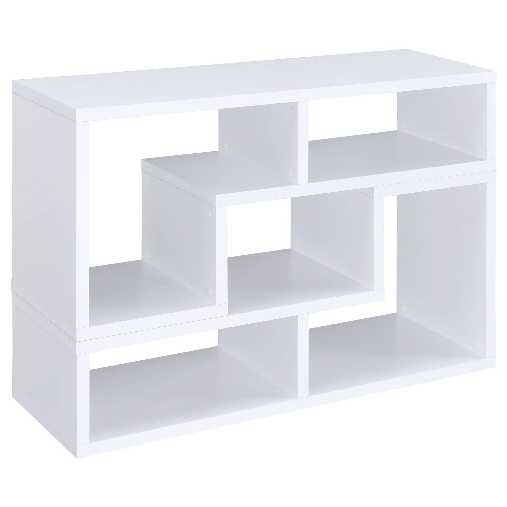 Velma Multipurpose TV Stand and Bookshelf White - Tampa Furniture Outlet
