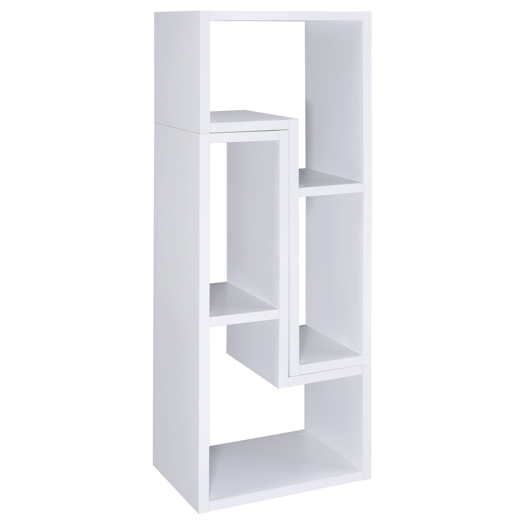 Velma Multipurpose TV Stand and Bookshelf White - Tampa Furniture Outlet