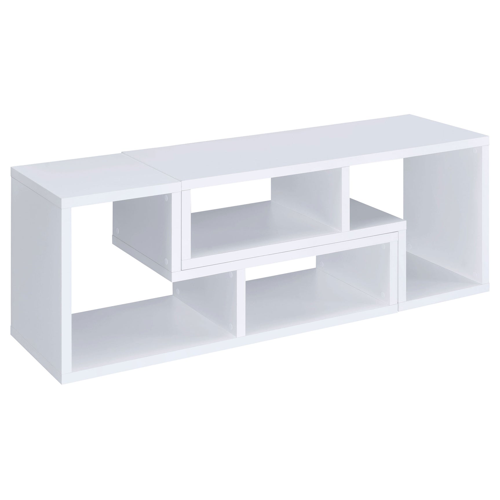 Velma Multipurpose TV Stand and Bookshelf White - Tampa Furniture Outlet