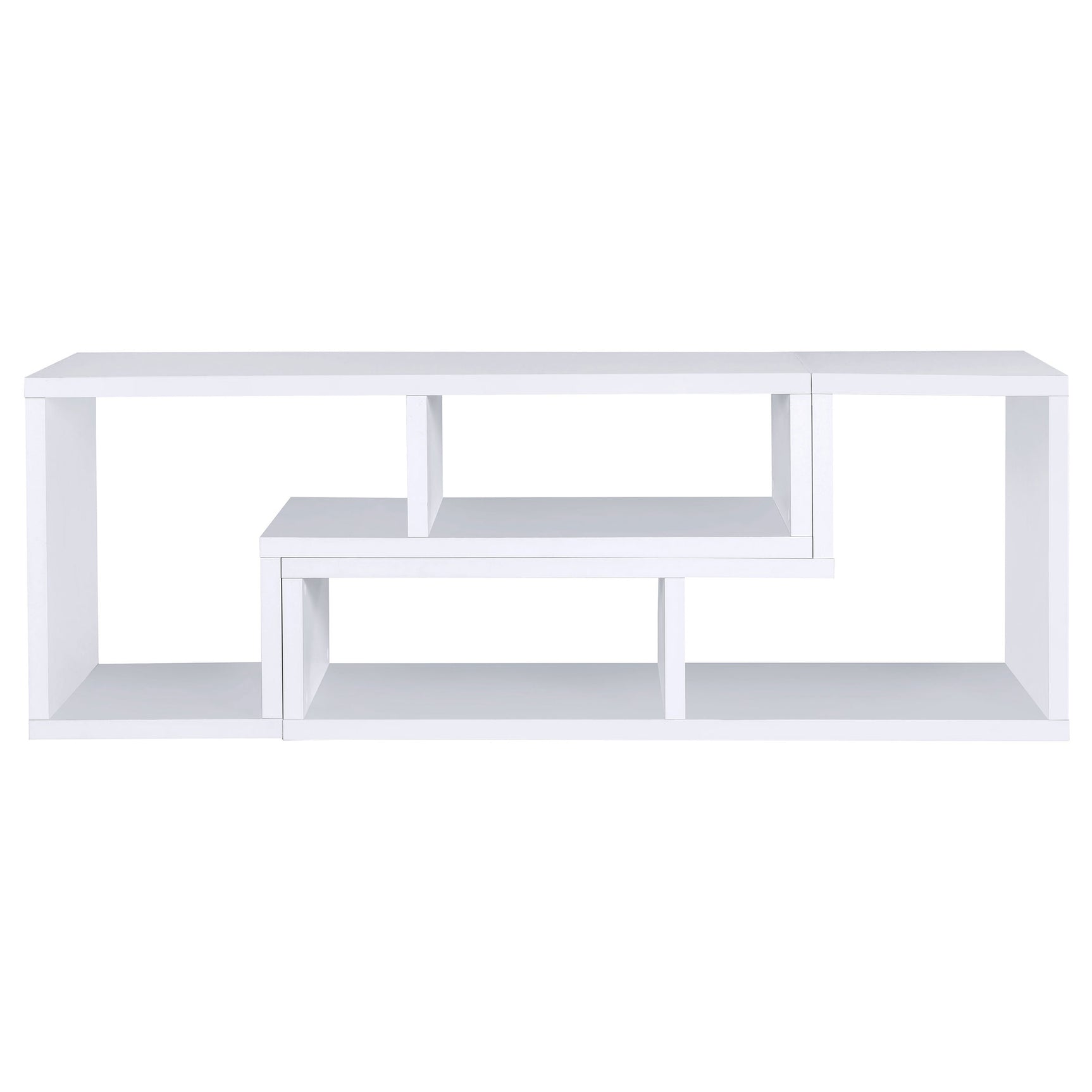 Velma Multipurpose TV Stand and Bookshelf White - Tampa Furniture Outlet