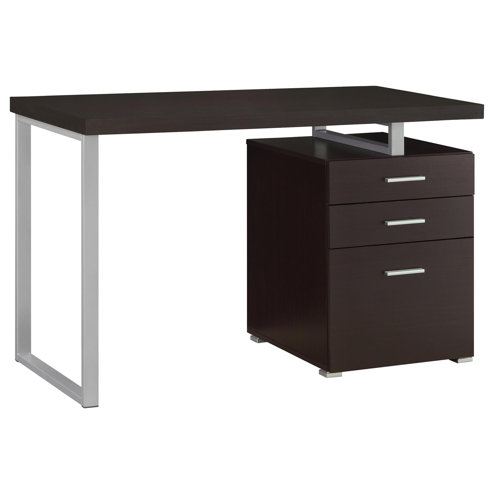 Brennan 47-inch 3-drawer Office Computer Desk Cappuccino - Tampa Furniture Outlet