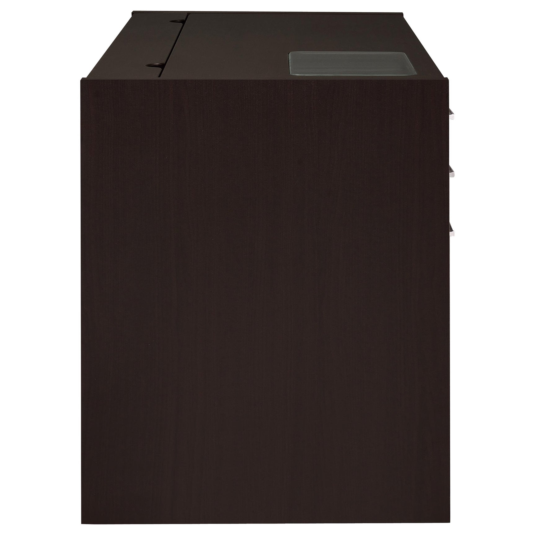 Halston 47-inch 2-drawer Office Desk with Cabinet Cappuccino - Tampa Furniture Outlet
