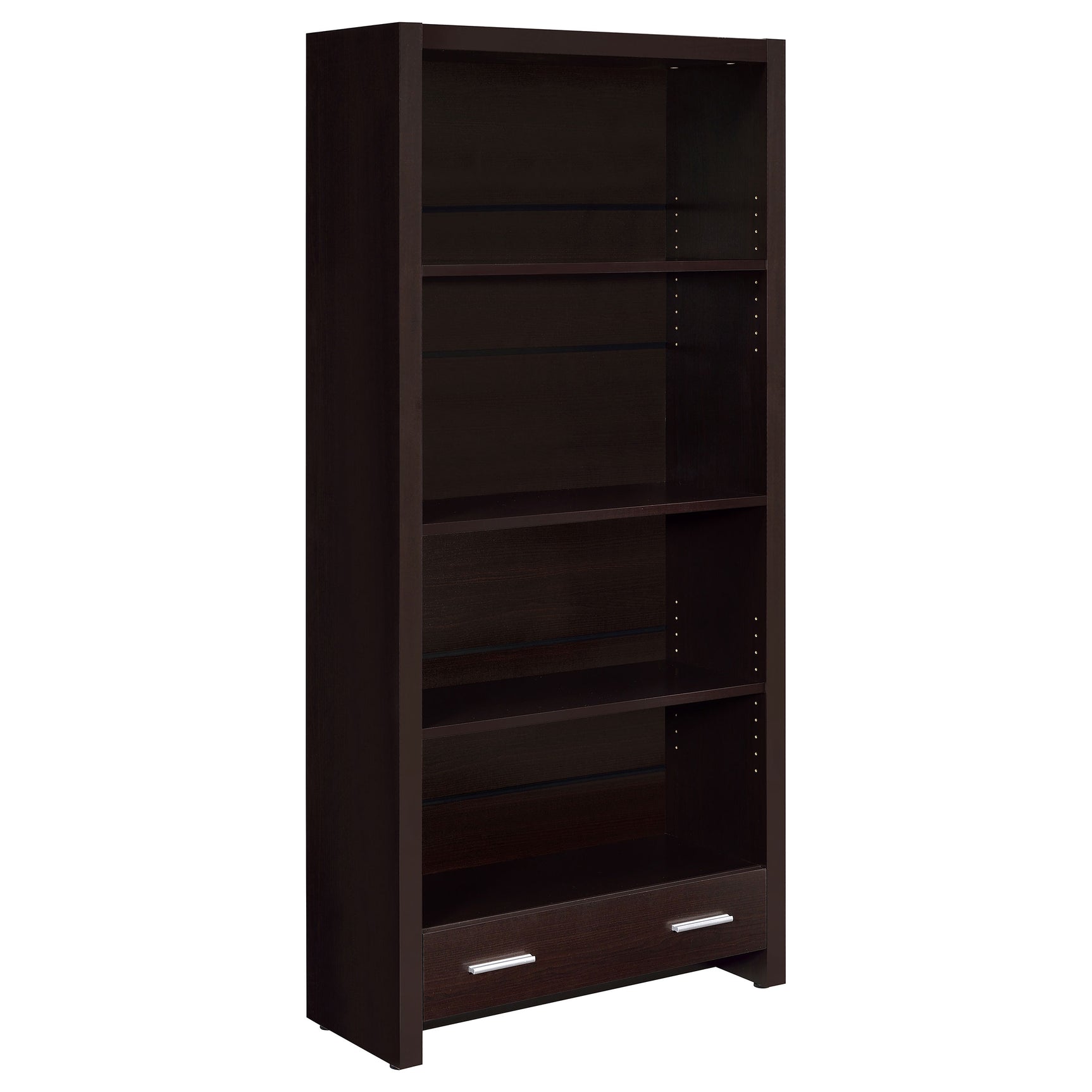 Tampa Furniture Outlet - Coaster - Skylar 71-inch 5-shelf Bookcase with Drawer Cappuccino - 800905