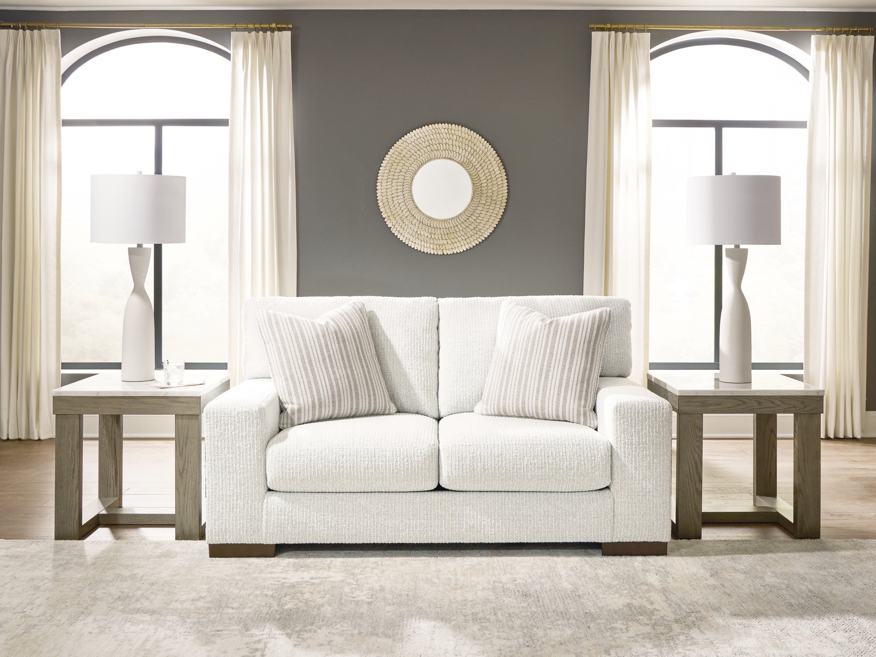 Tampa Furniture Outlet - Ashley Furniture - Hartside Living Room - Loveseat / Frosted - 8010435