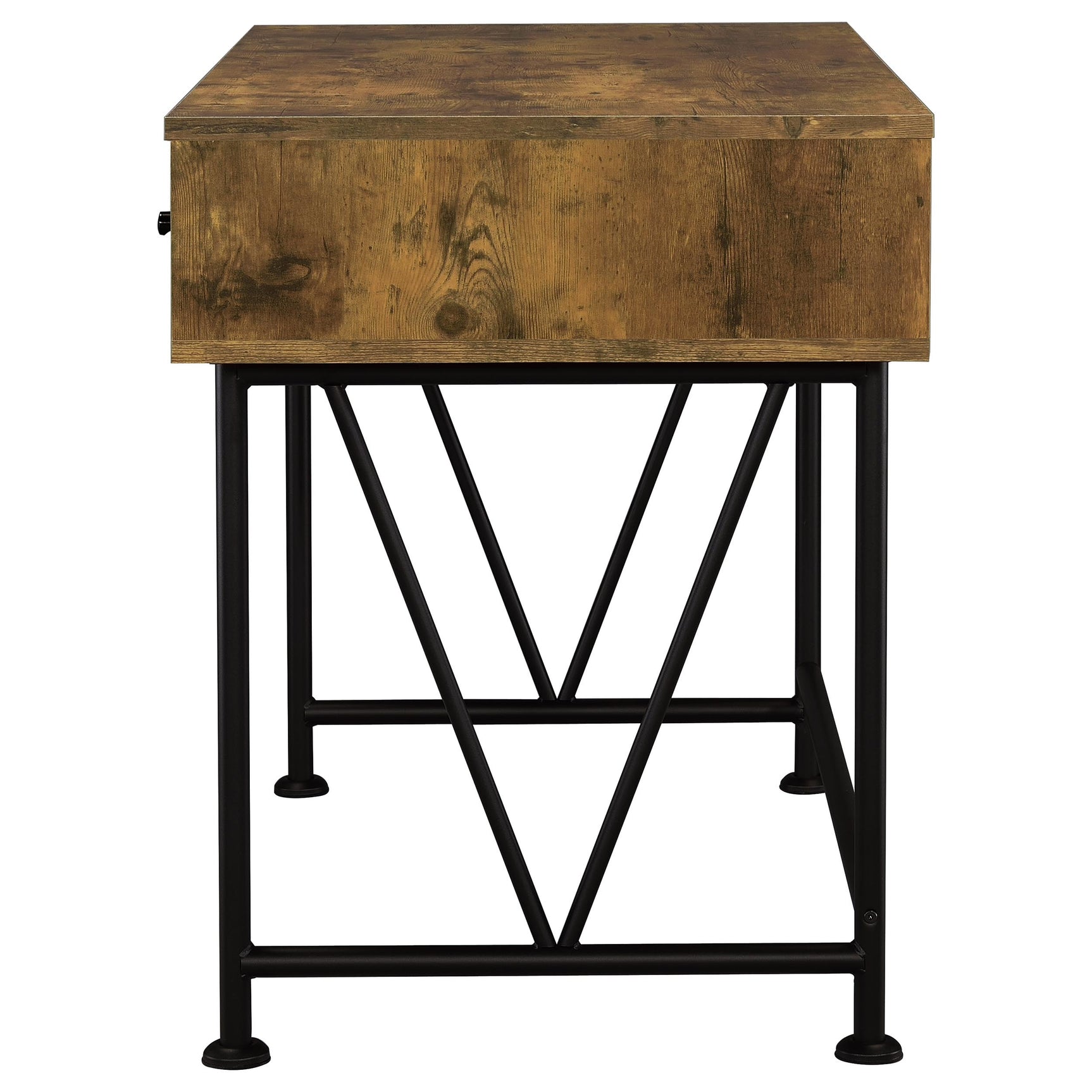 Analiese 2-piece Computer Desk Bookcase Set Rustic Nutmeg