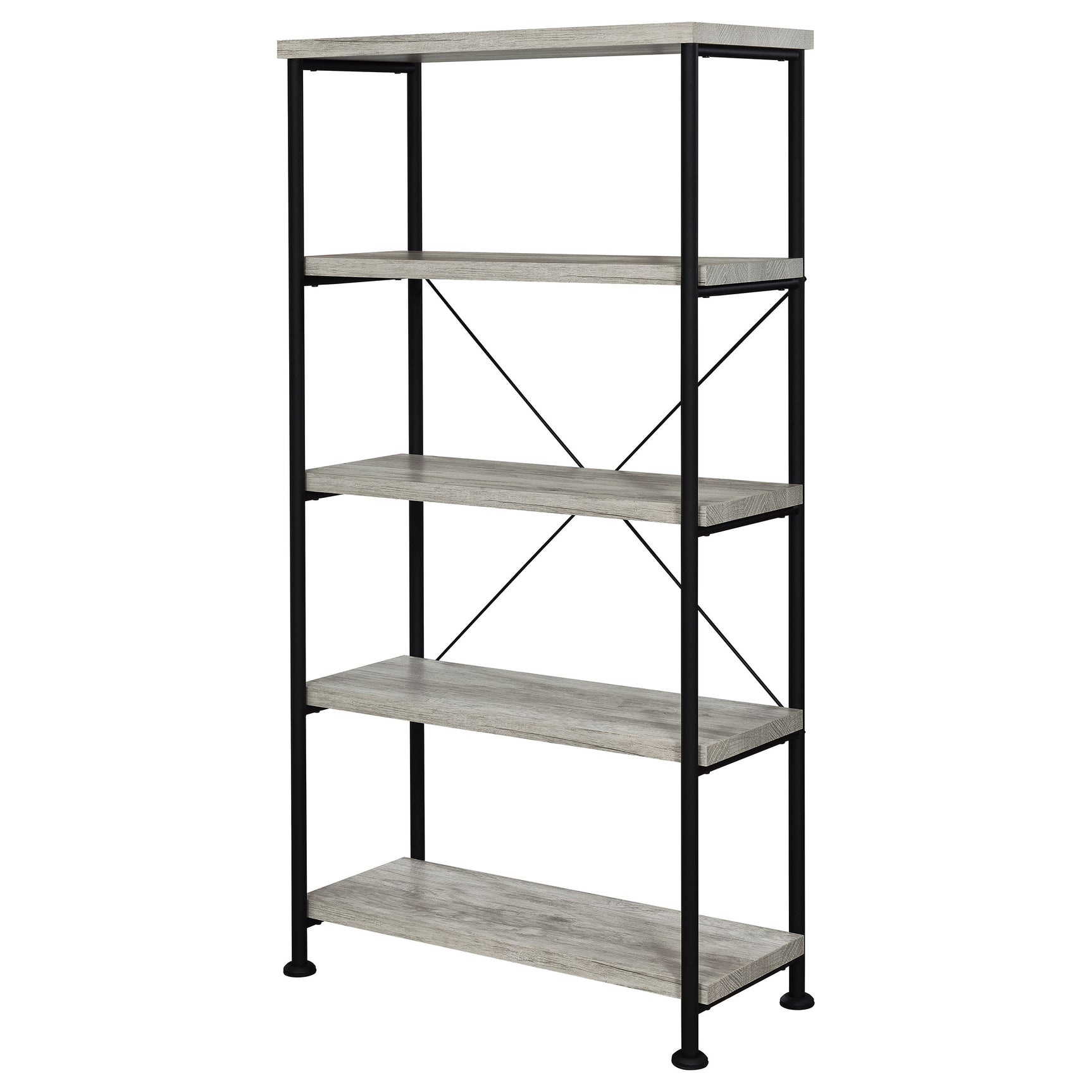 Analiese 63-inch 4-shelf Bookshelf Grey Driftwood - Tampa Furniture Outlet