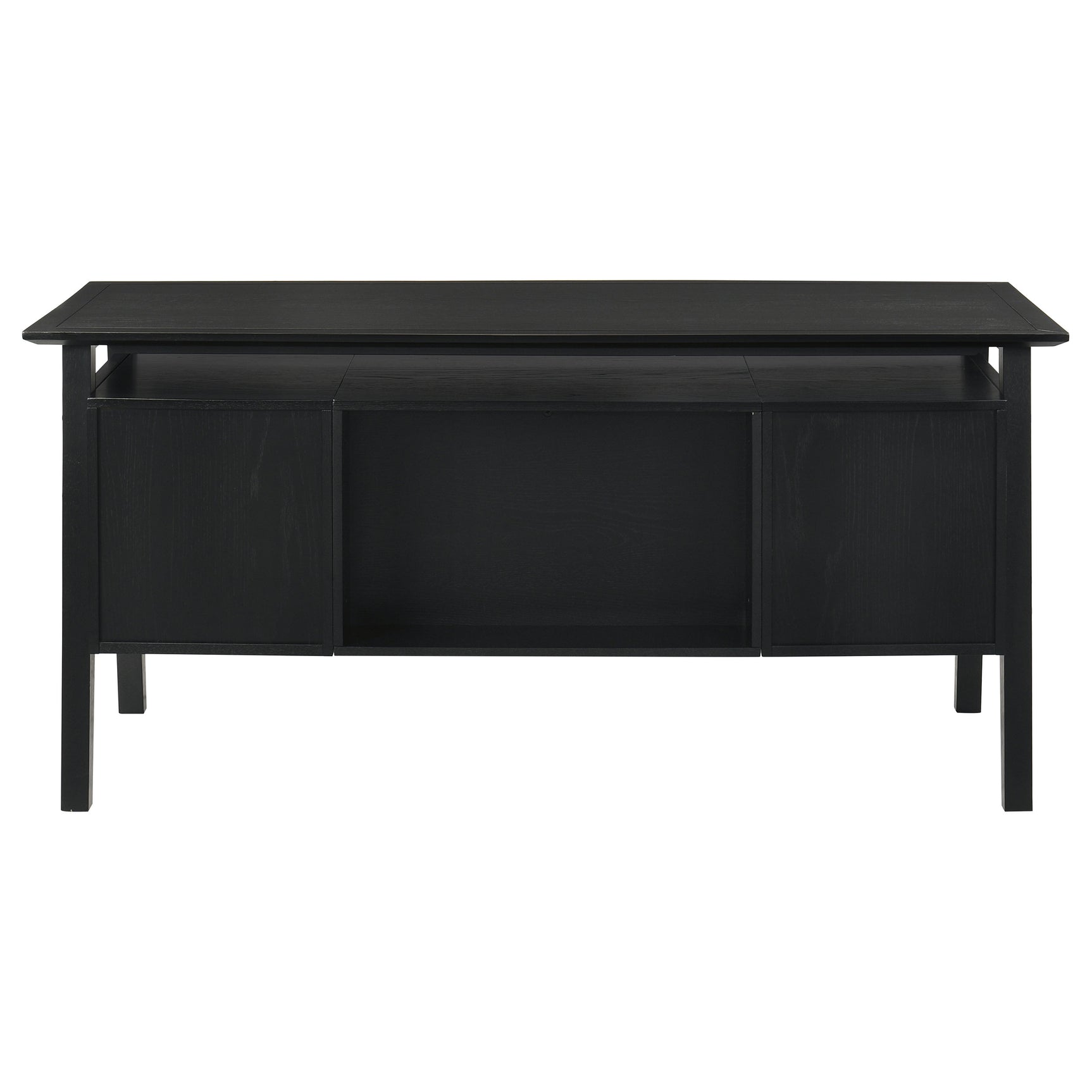 Goodson 64-inch 4-Drawer Double Pedestal Computer Desk Black