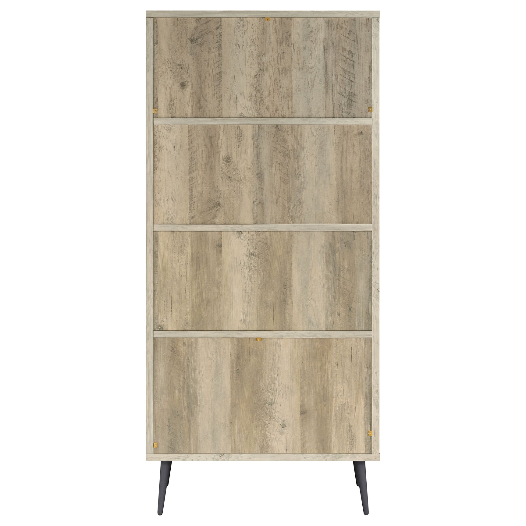 Maeve 70-inch 3-shelf Bookcase with Drawers Distressed Pine