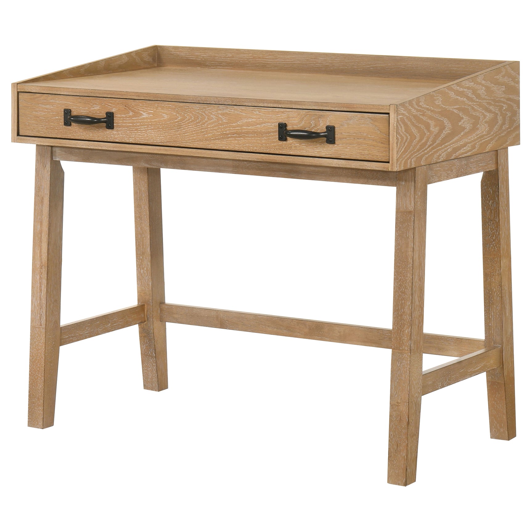 Fabian 38-inch Computer Desk with Keyboard Drawer Distressed Light Brown