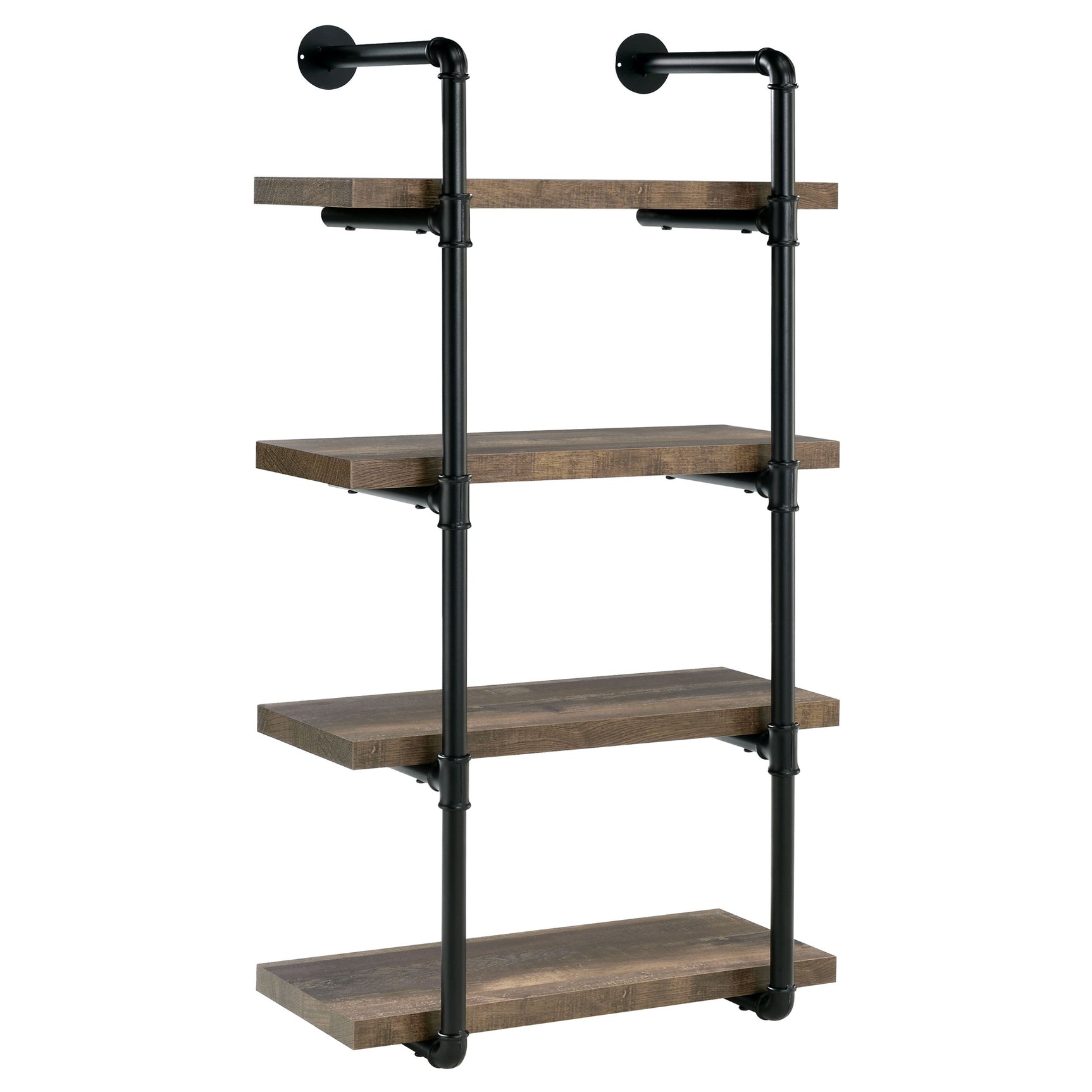 Tampa Furniture Outlet - Coaster - Elmcrest 24-inch 4-shelf Wall Bookshelf Rustic Oak - 804426