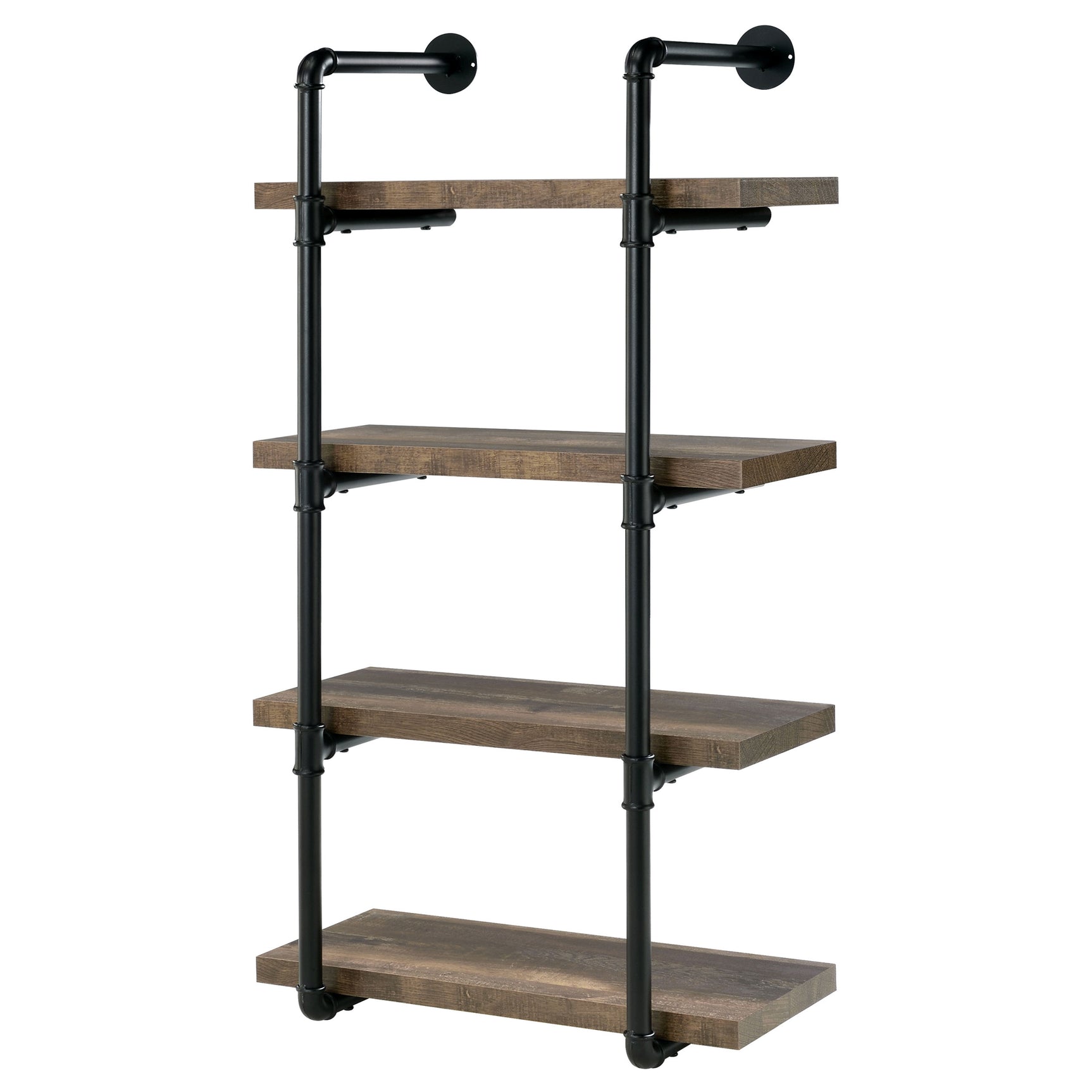 Elmcrest 24-inch 4-shelf Wall Bookshelf Rustic Oak - Tampa Furniture Outlet