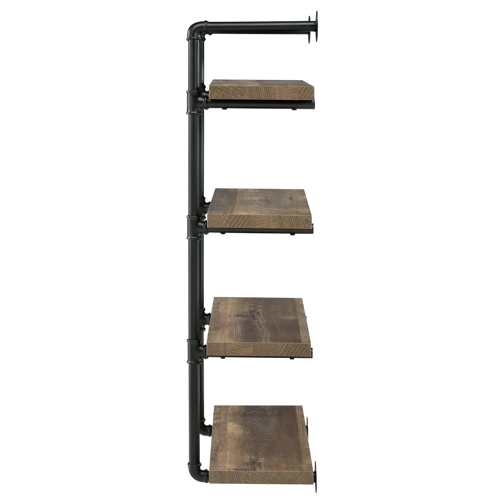 Elmcrest 24-inch 4-shelf Wall Bookshelf Rustic Oak - Tampa Furniture Outlet