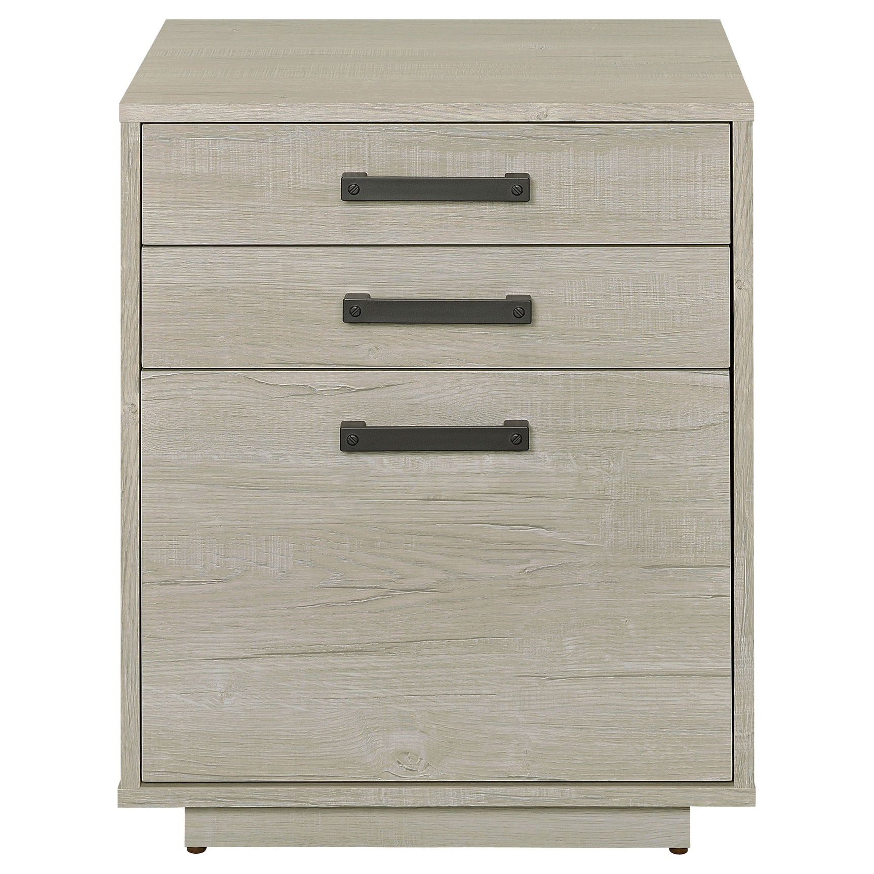 Loomis 3-drawer Home Office File Cabinet Whitewashed Grey - Tampa Furniture Outlet