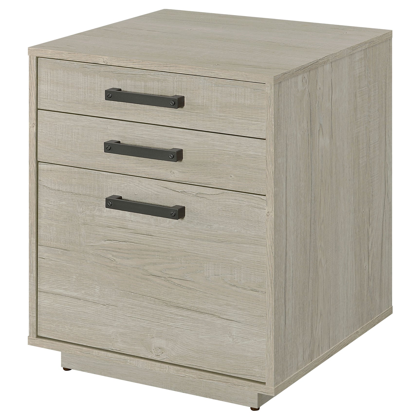 Loomis 3-drawer Home Office File Cabinet Whitewashed Grey - Tampa Furniture Outlet