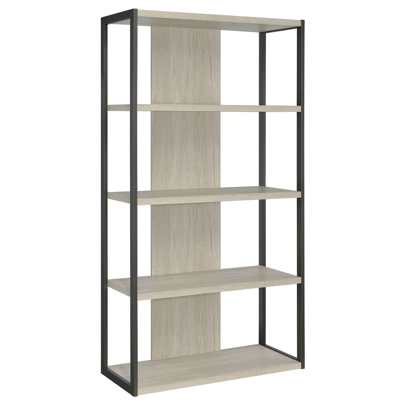 Tampa Furniture Outlet - Coaster - Loomis 72-inch 4-shelf Bookshelf Whitewashed Grey - 805883