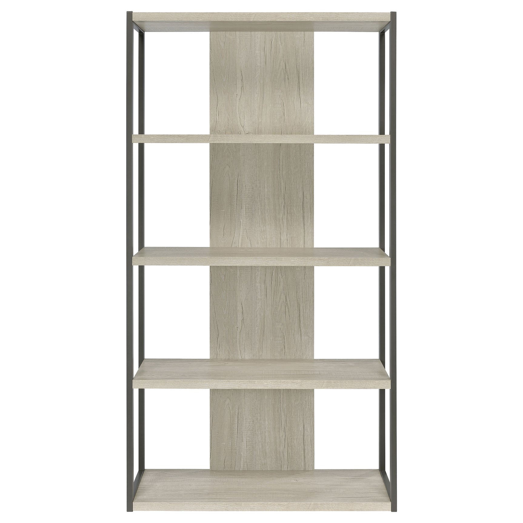 Loomis 72-inch 4-shelf Bookshelf Whitewashed Grey