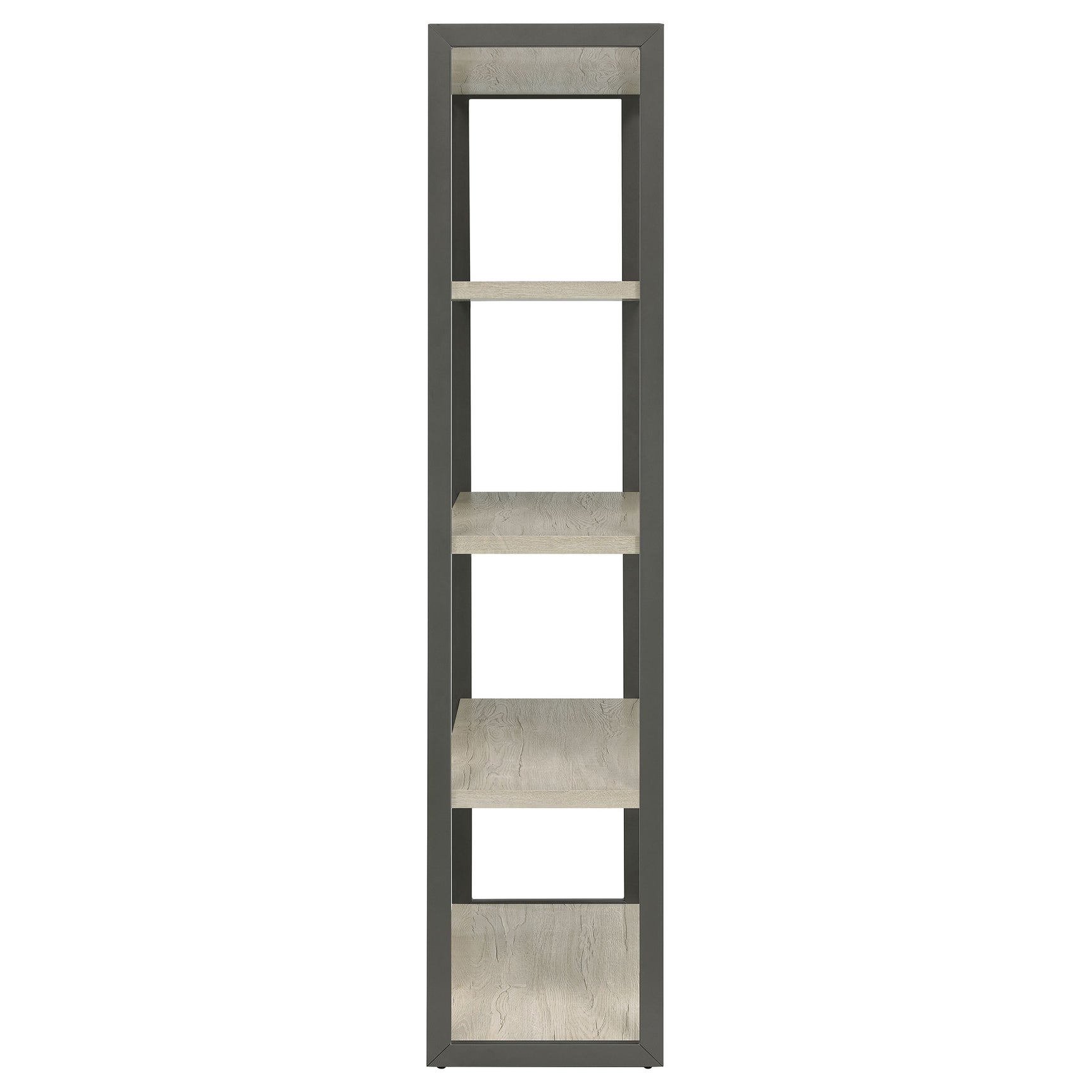 Loomis 72-inch 4-shelf Bookshelf Whitewashed Grey - Tampa Furniture Outlet