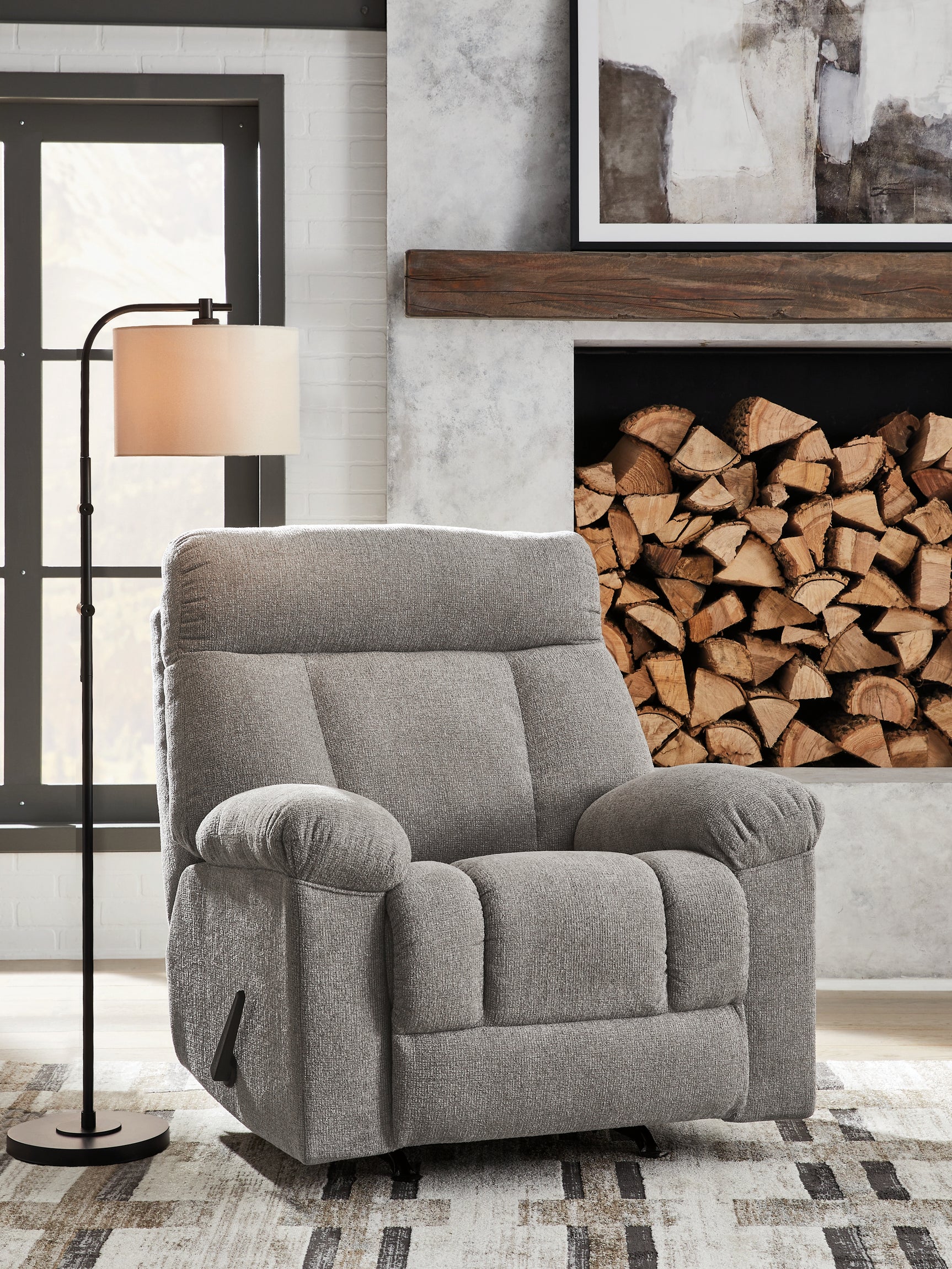Tampa Furniture Outlet - Ashley Furniture - Hoyne Park Living Room - Rocker Recliner / Smoke - PC8281625